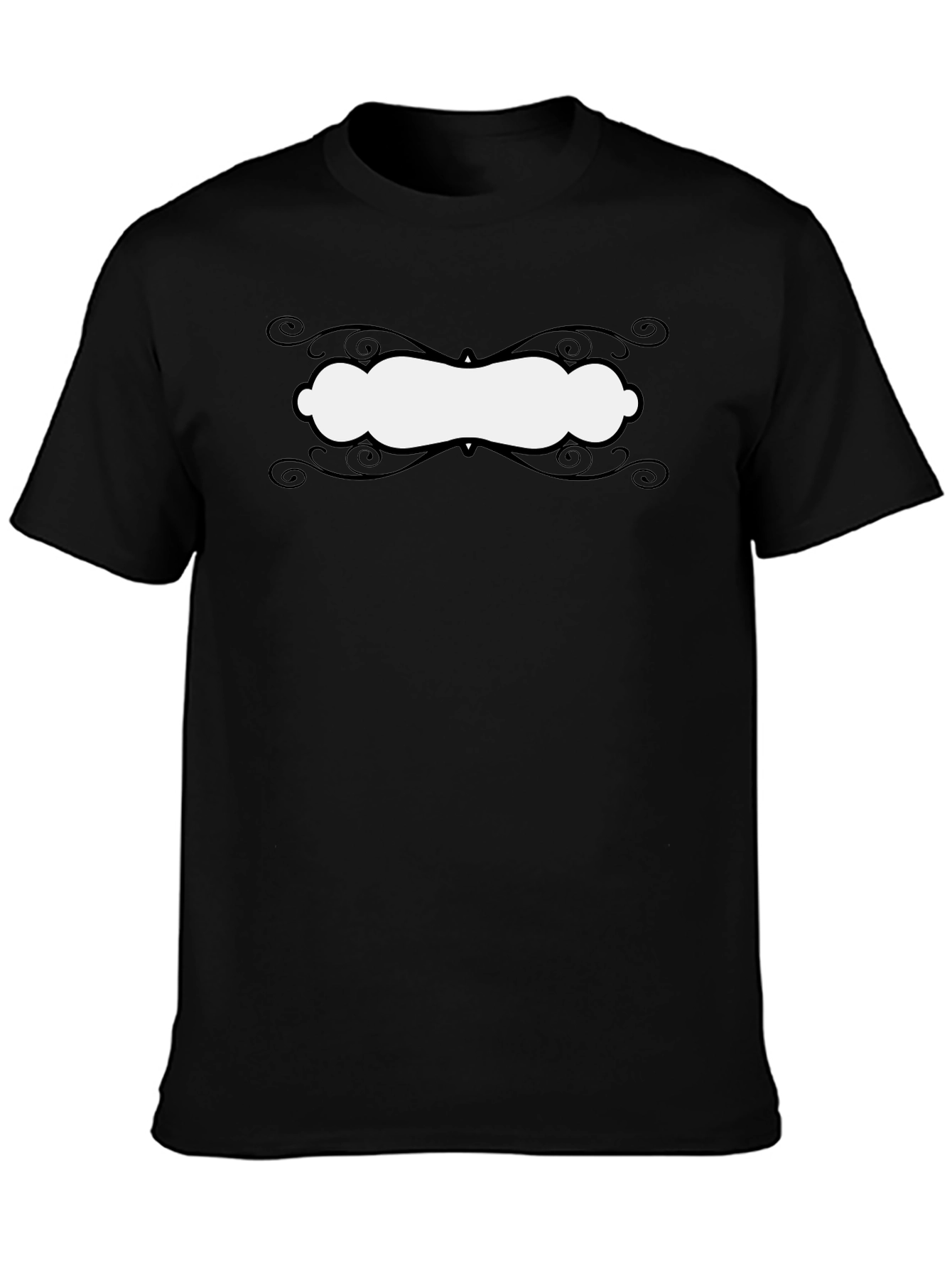 Stylish Black T-Shirt with Decorative Graphic
