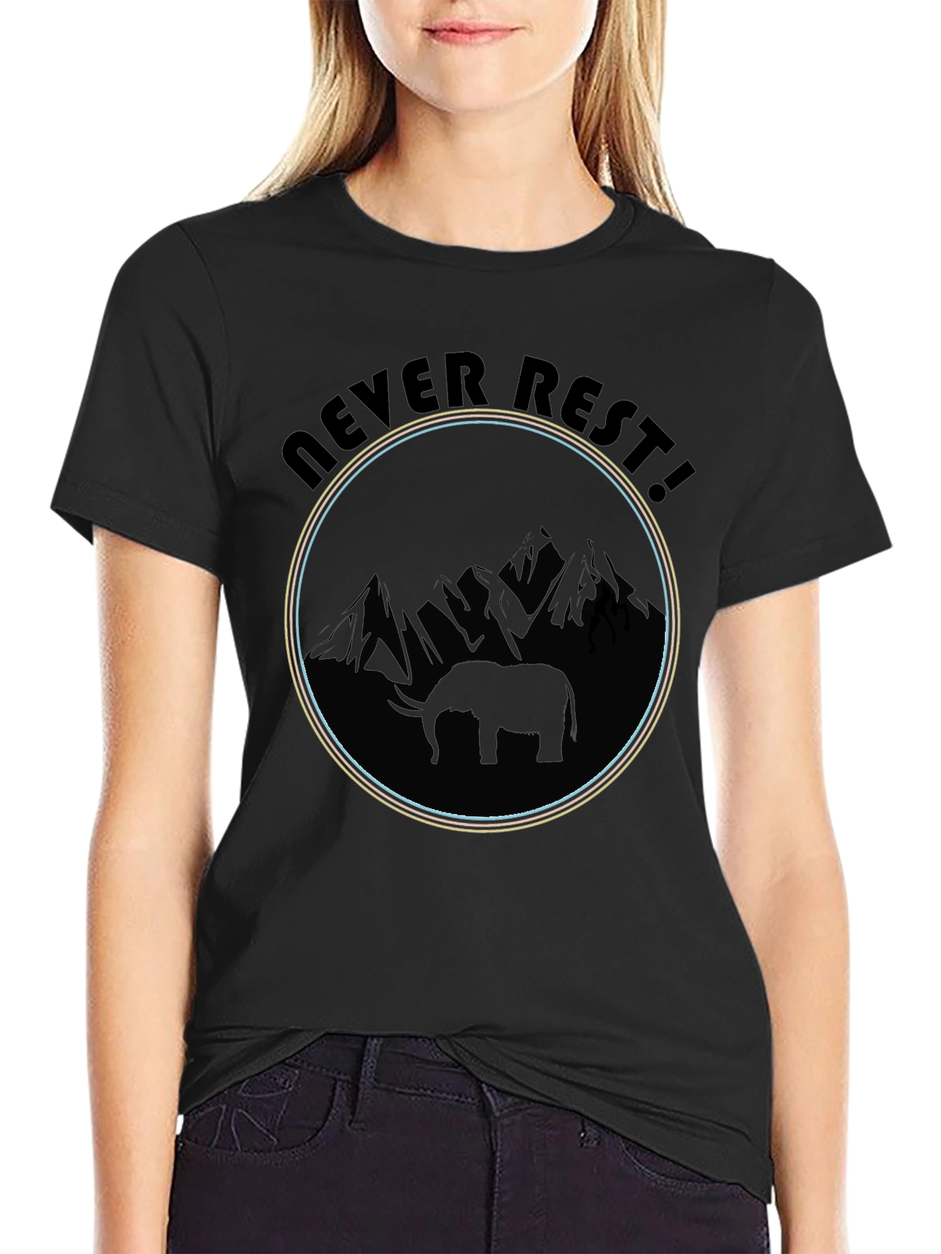Never Rest Elephant Graphic Tee