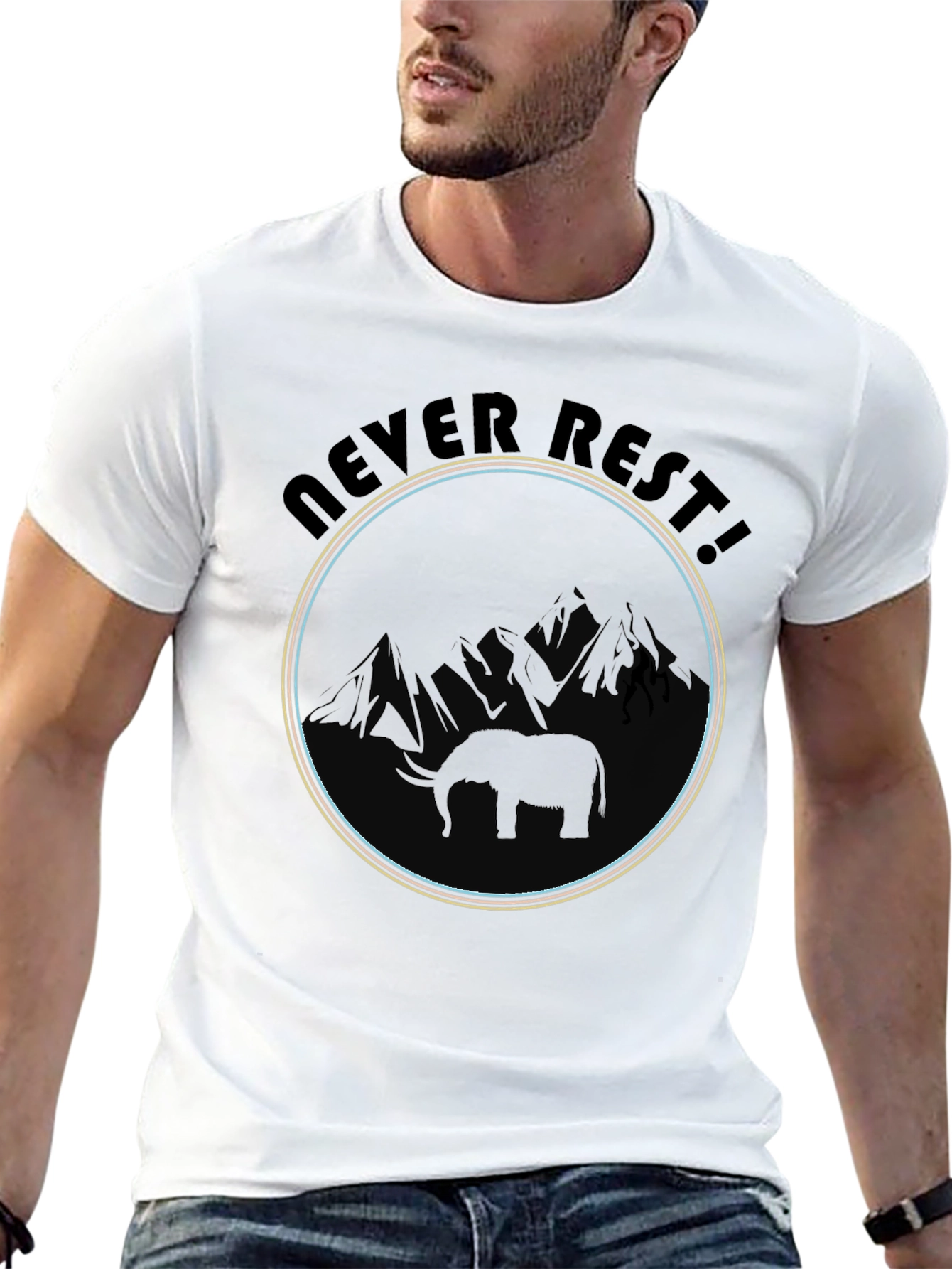 Never Rest Elephant Graphic Tee