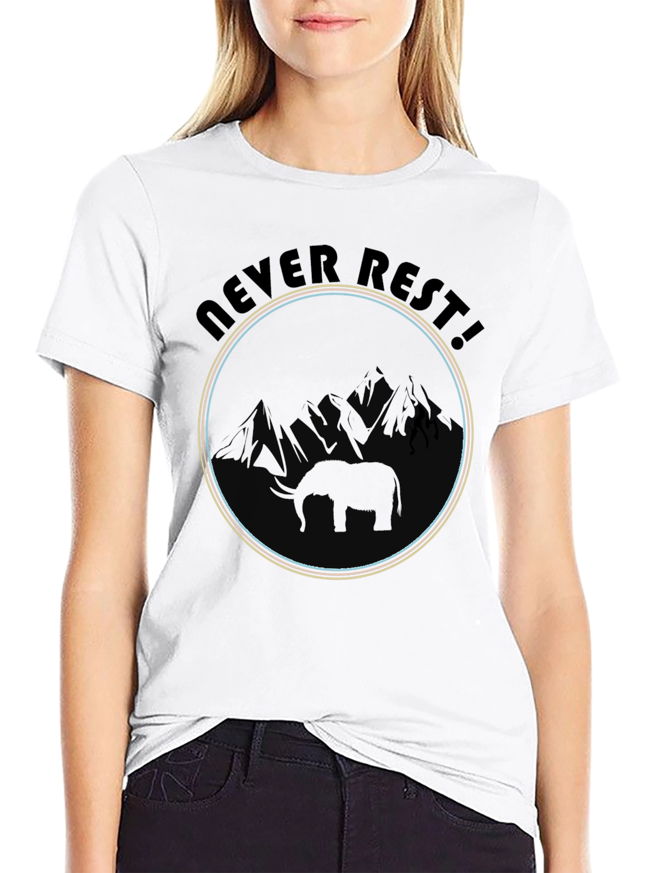 Never Rest Elephant Graphic Tee
