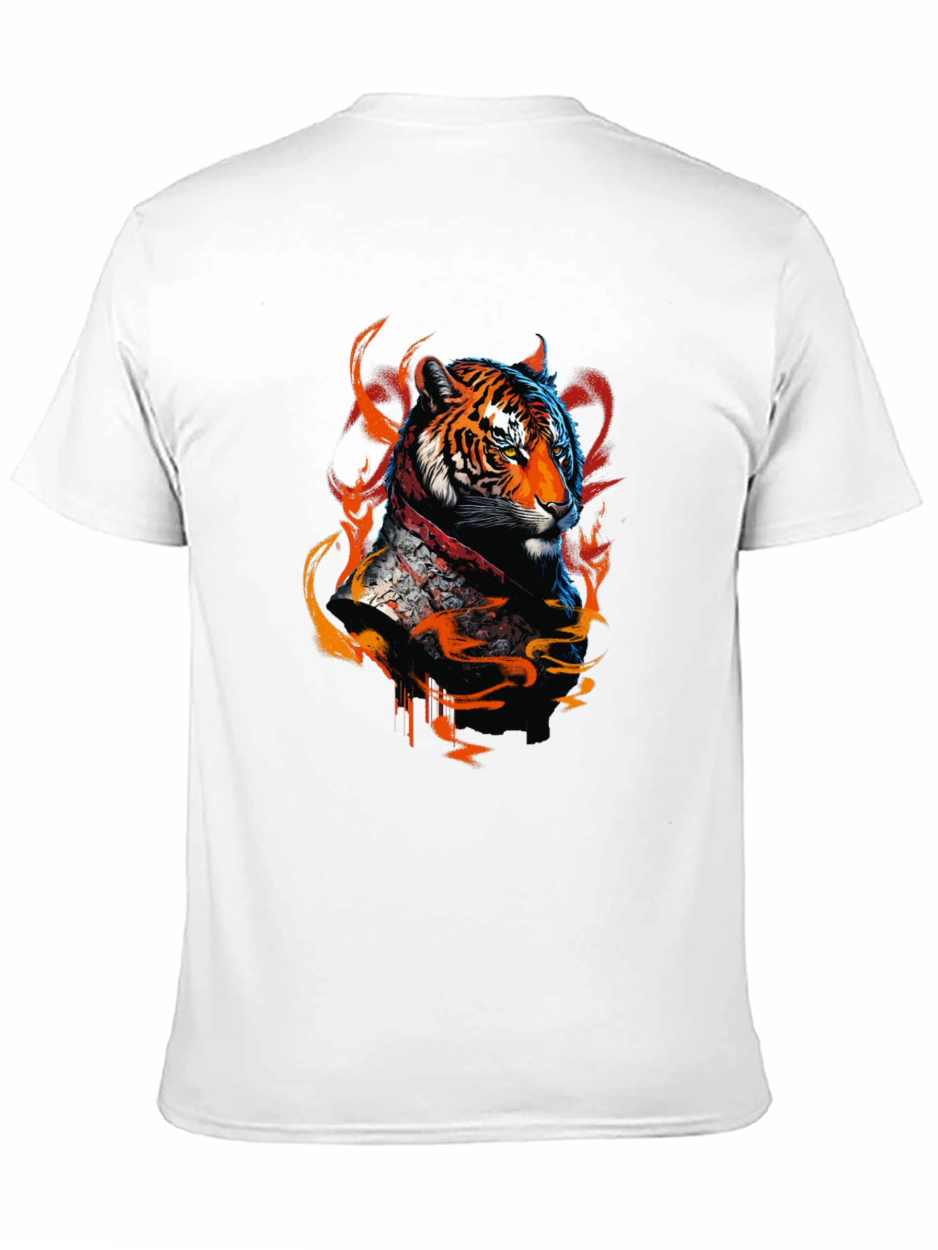 Fiery Tiger Graphic Tee - Bold Animal Design