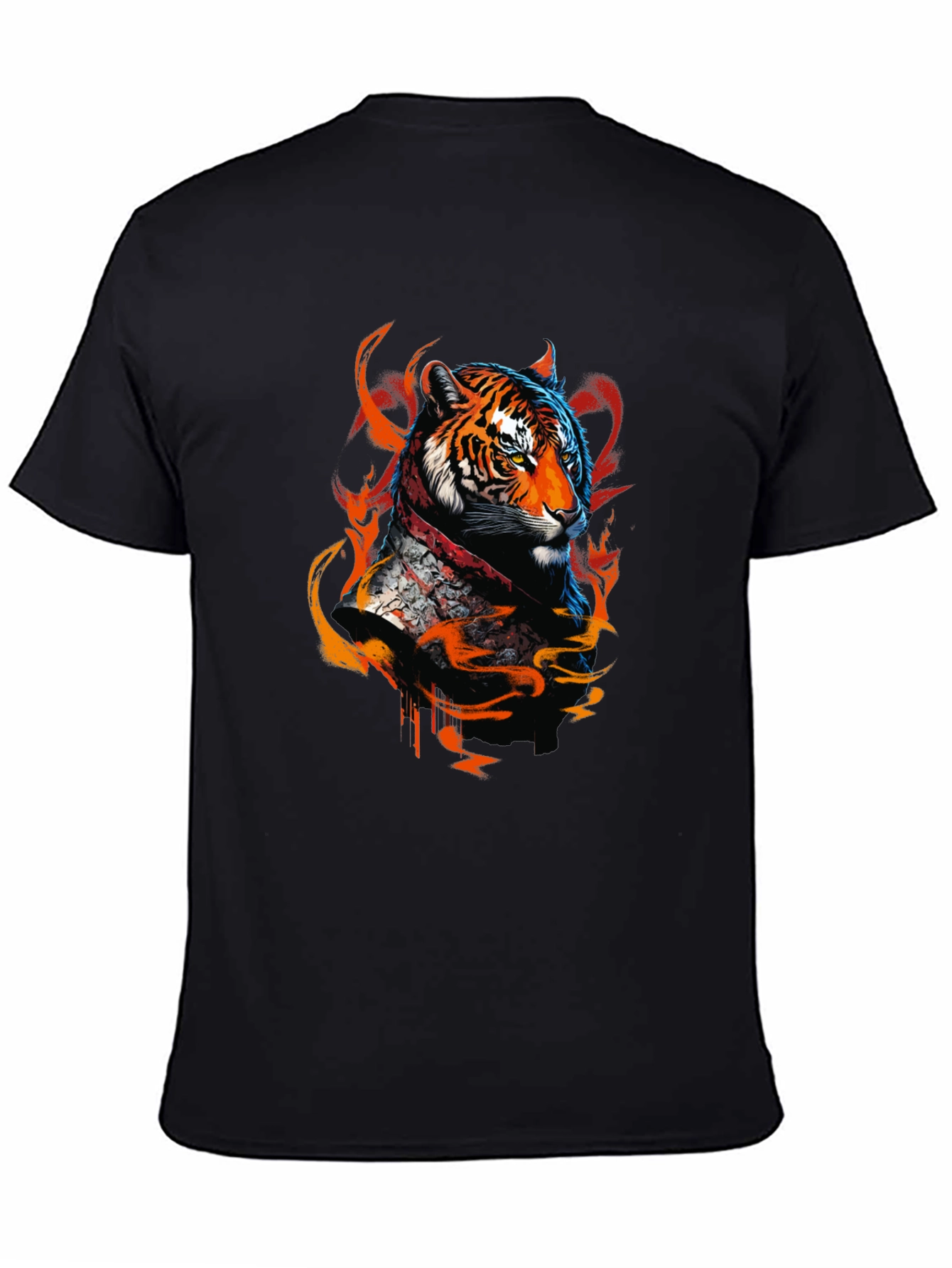 Fiery Tiger Graphic Tee - Bold Animal Design