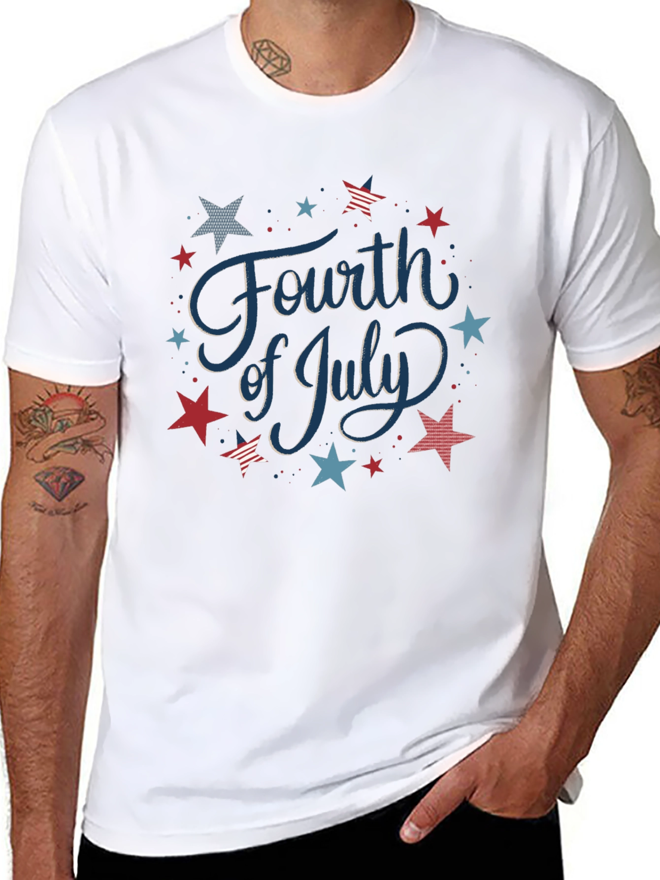 Fourth of July Graphic Tee - Patriotic Style