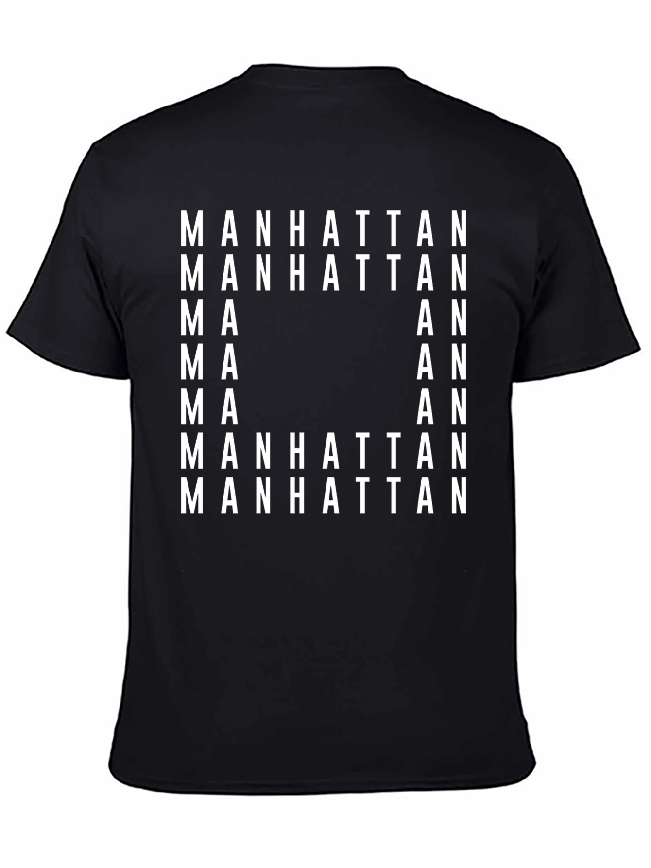 Manhattan Graphic Print Black T-Shirt