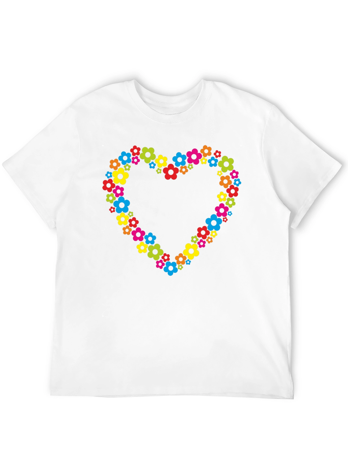 Floral Heart T-Shirt - Black