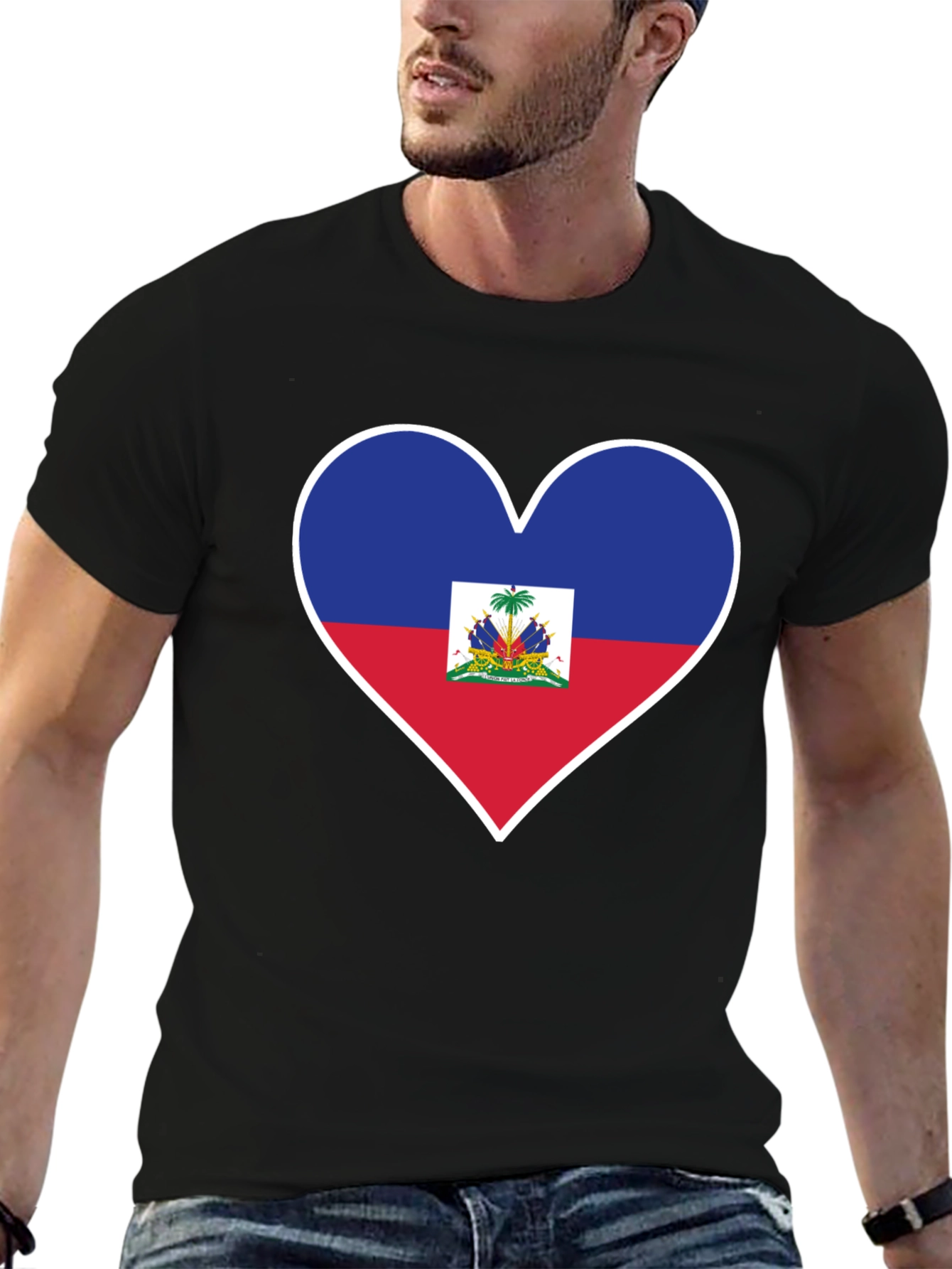 Haitian Flag Heart T-Shirt