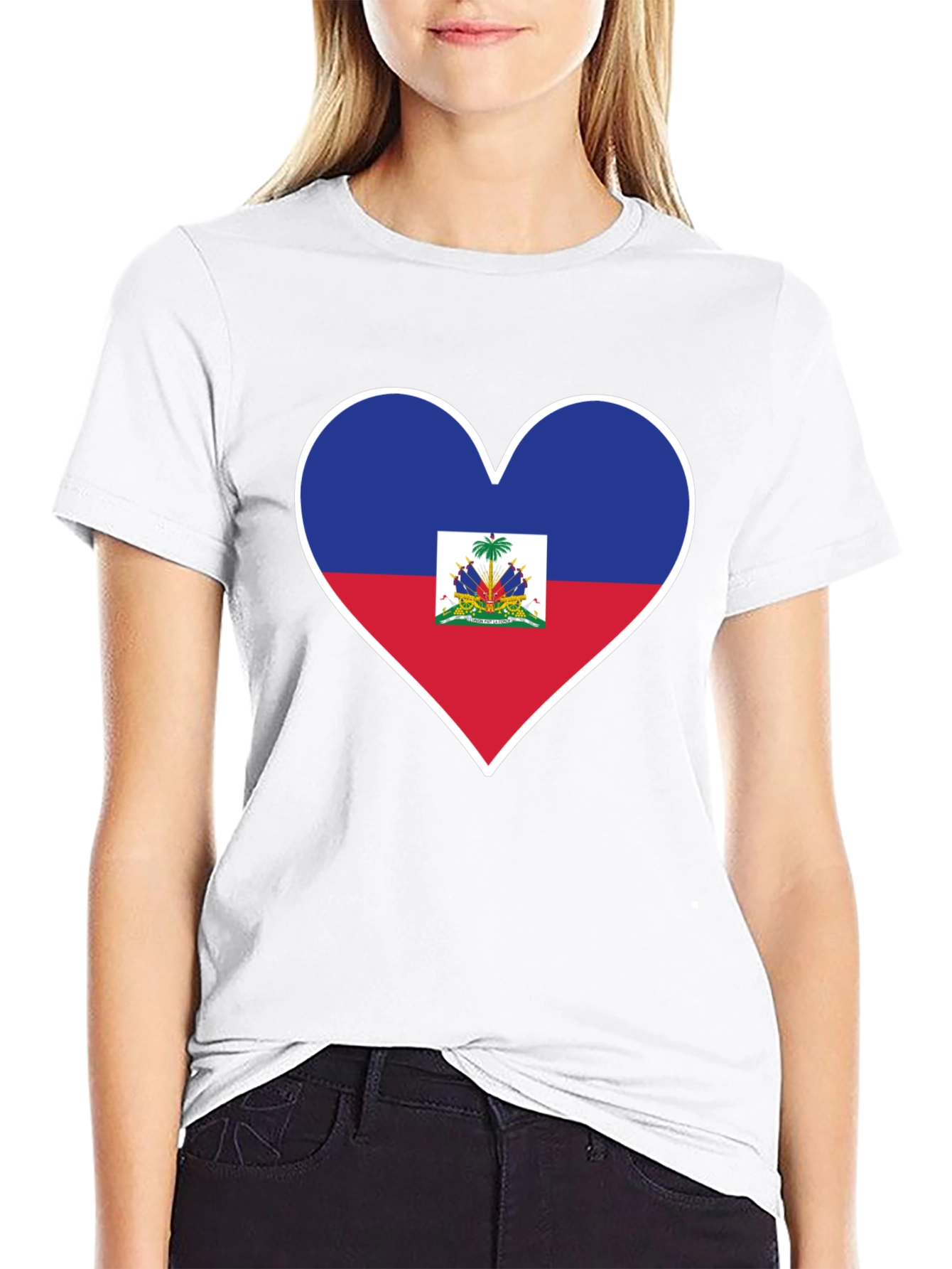 Haitian Flag Heart T-Shirt