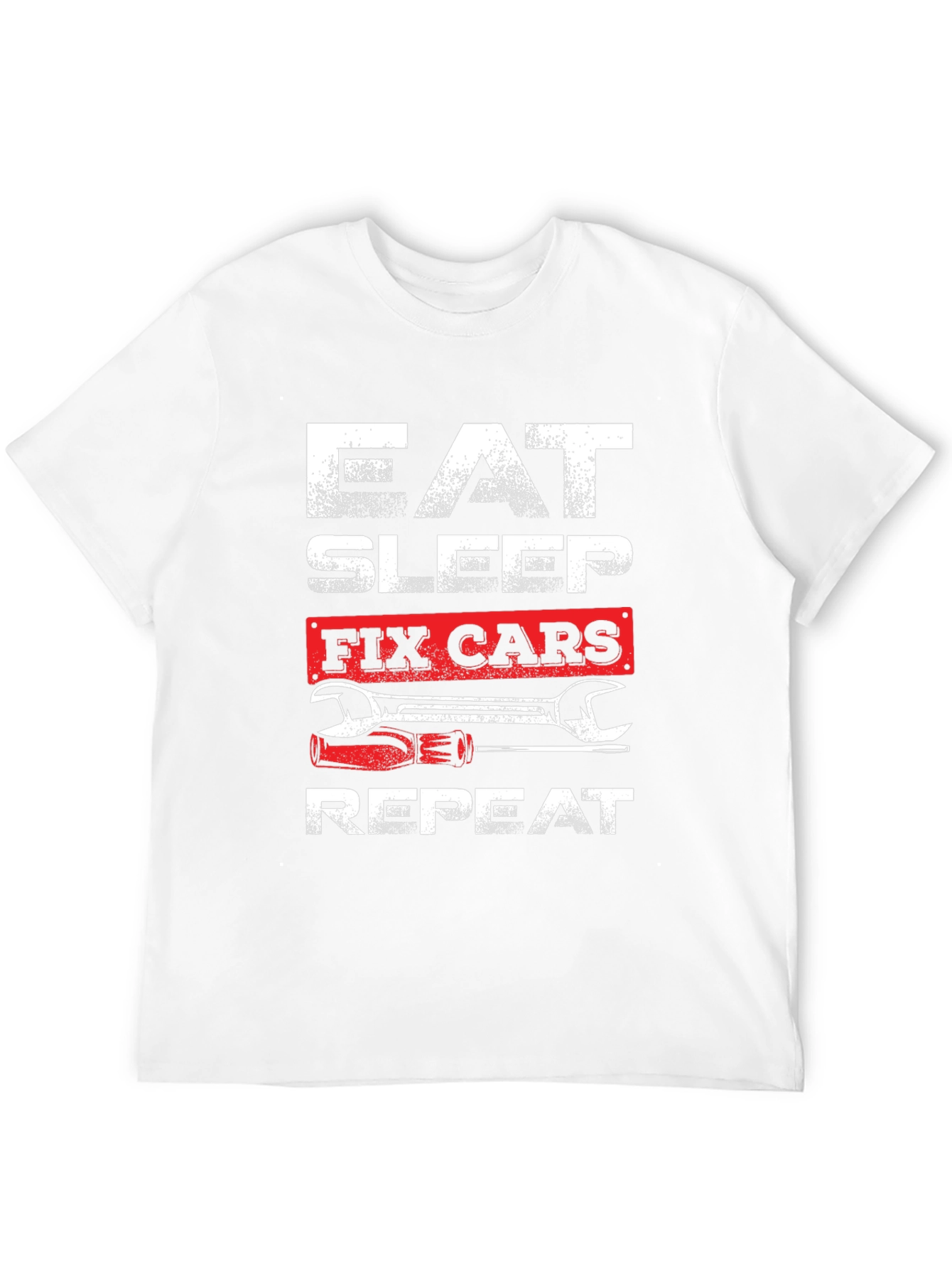 Eat Sleep Fix Cars Repeat Graphic T-Shirt