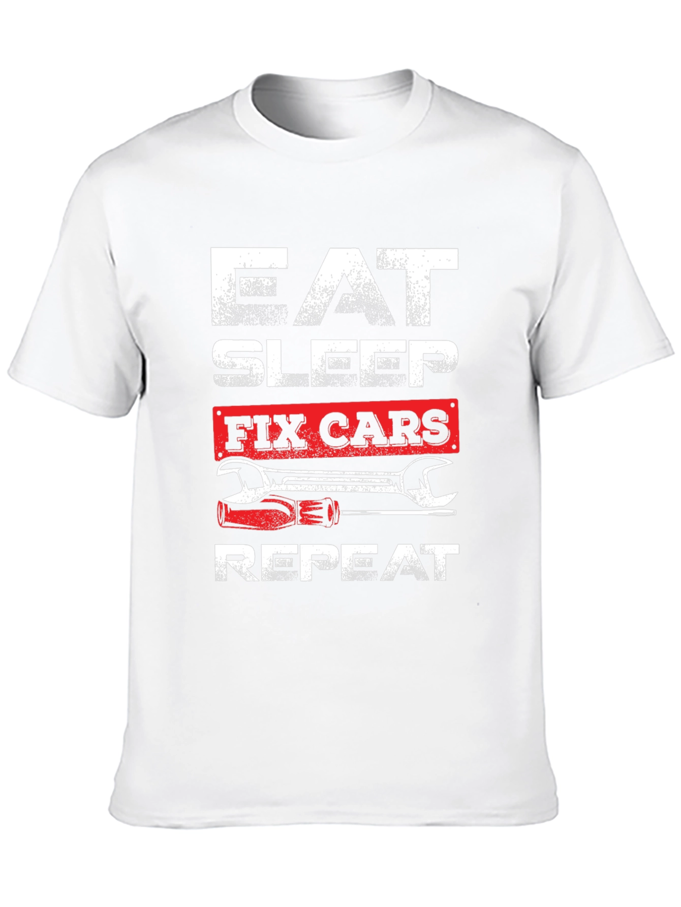 Eat Sleep Fix Cars Repeat Graphic T-Shirt