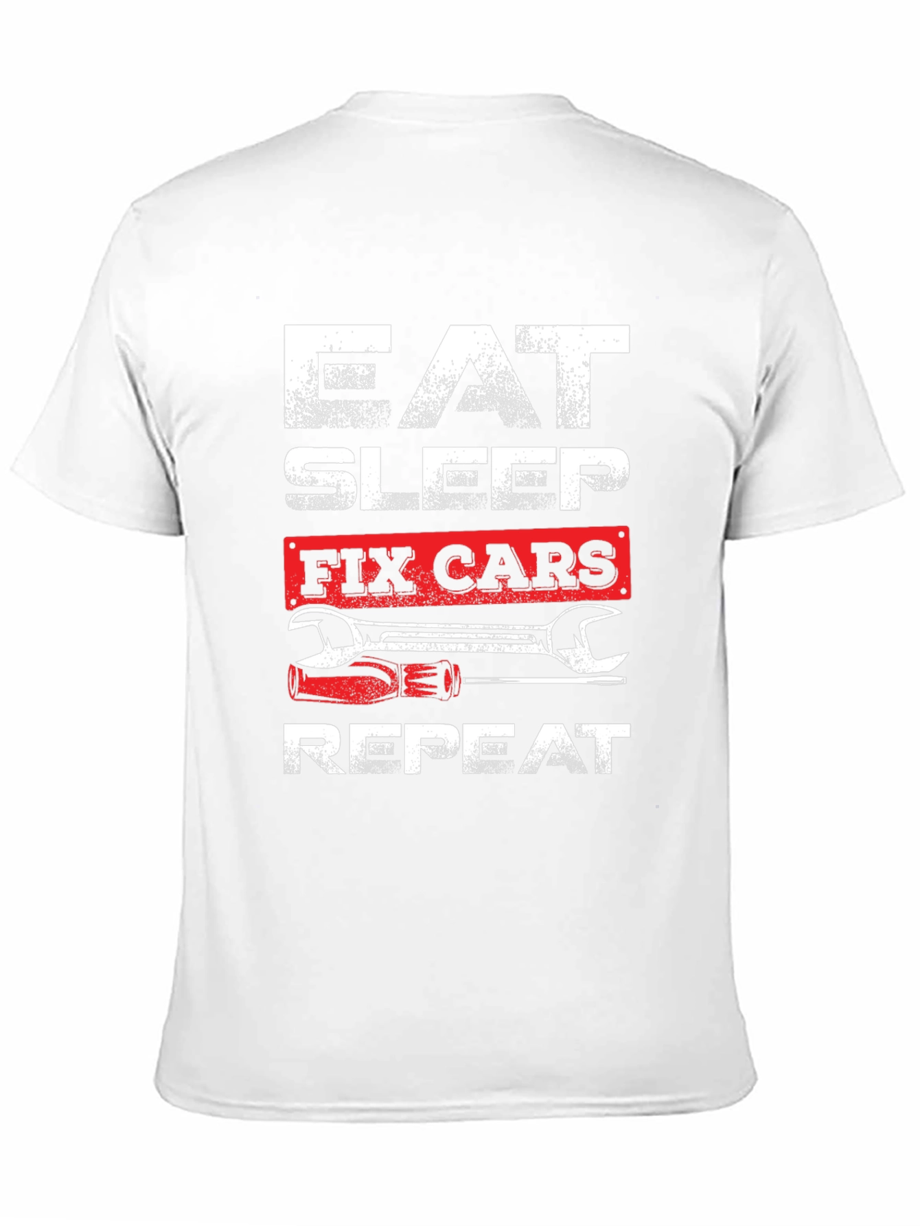 Eat Sleep Fix Cars Repeat Graphic T-Shirt