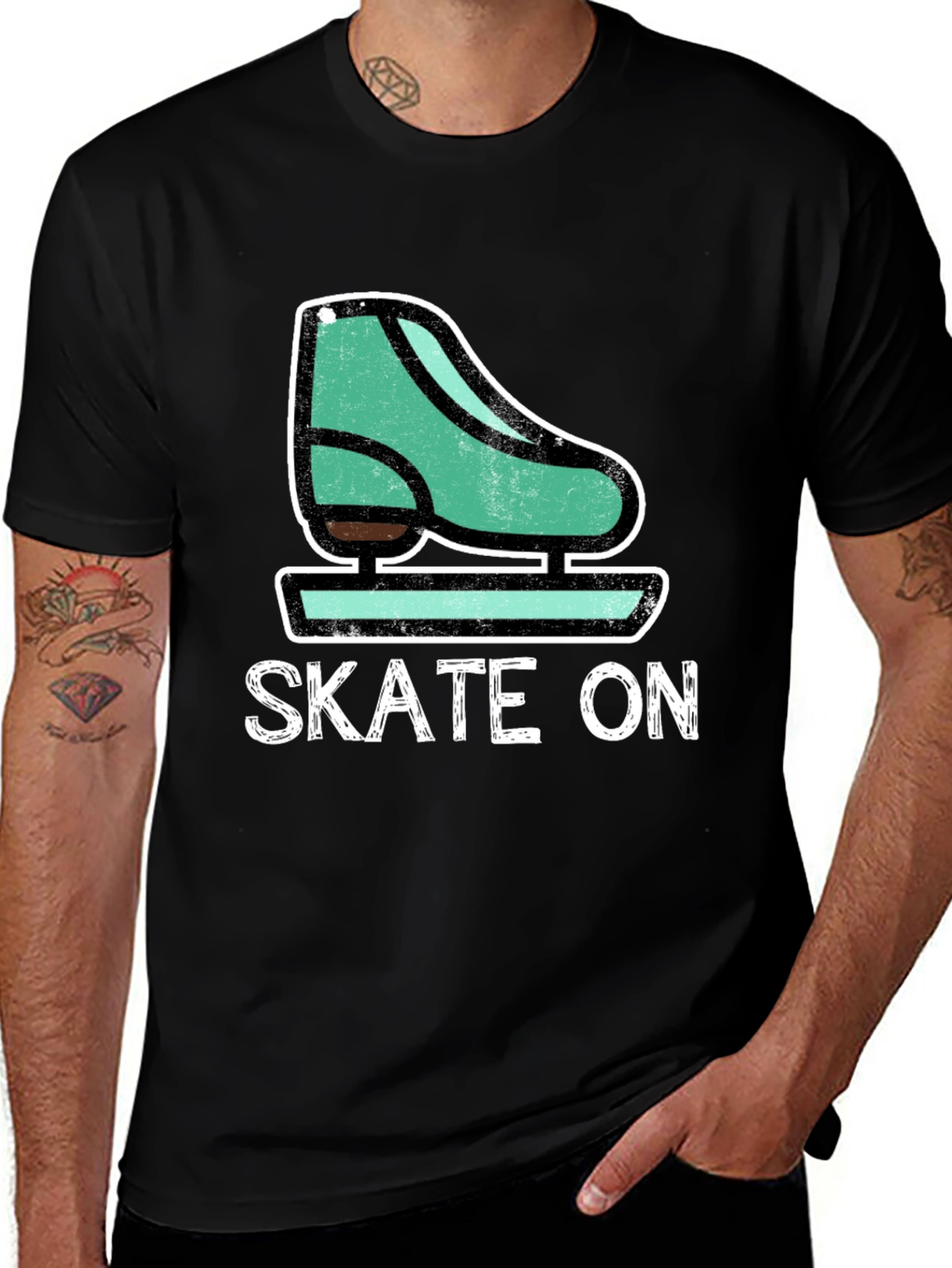 Skate On Tee - Retro Ice Skate Design