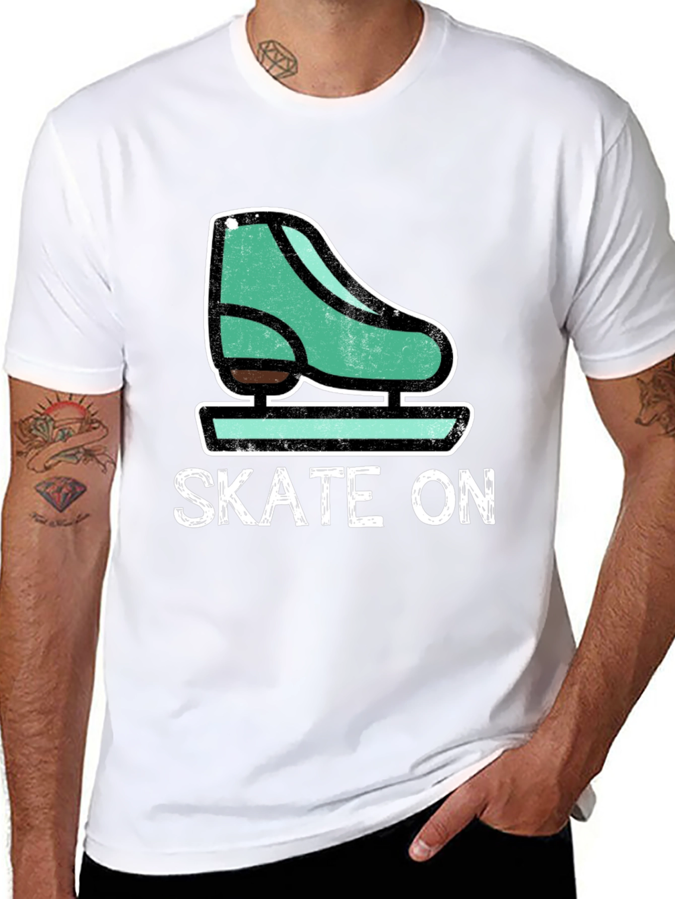 Skate On Tee - Retro Ice Skate Design