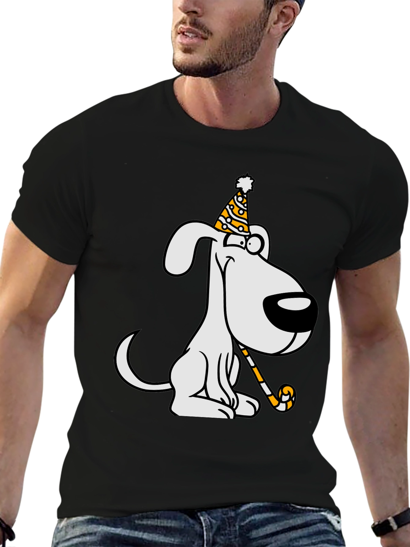 Cartoon Dog Party T-Shirt