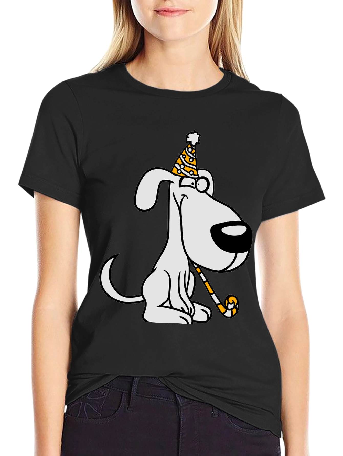 Cartoon Dog Party T-Shirt