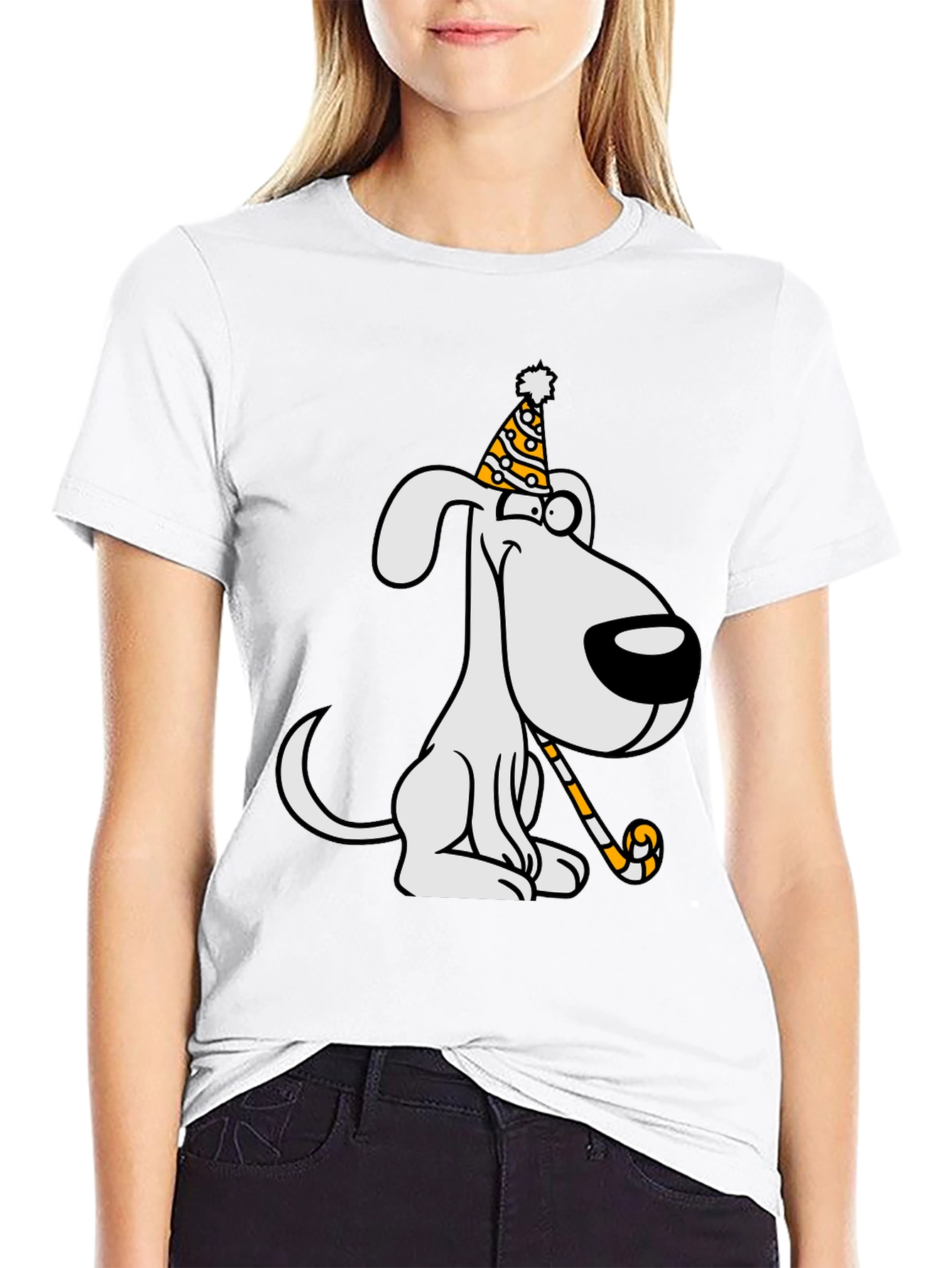 Cartoon Dog Party T-Shirt