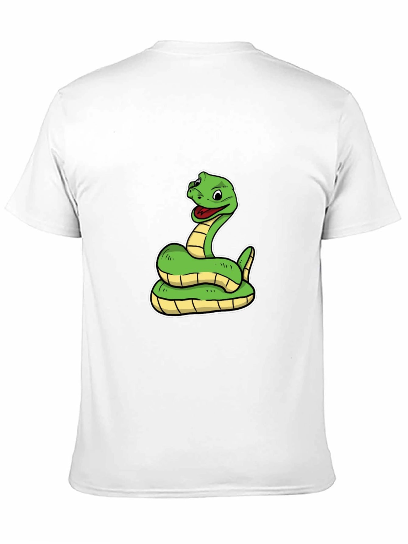 Snake Cartoon Black T-Shirt