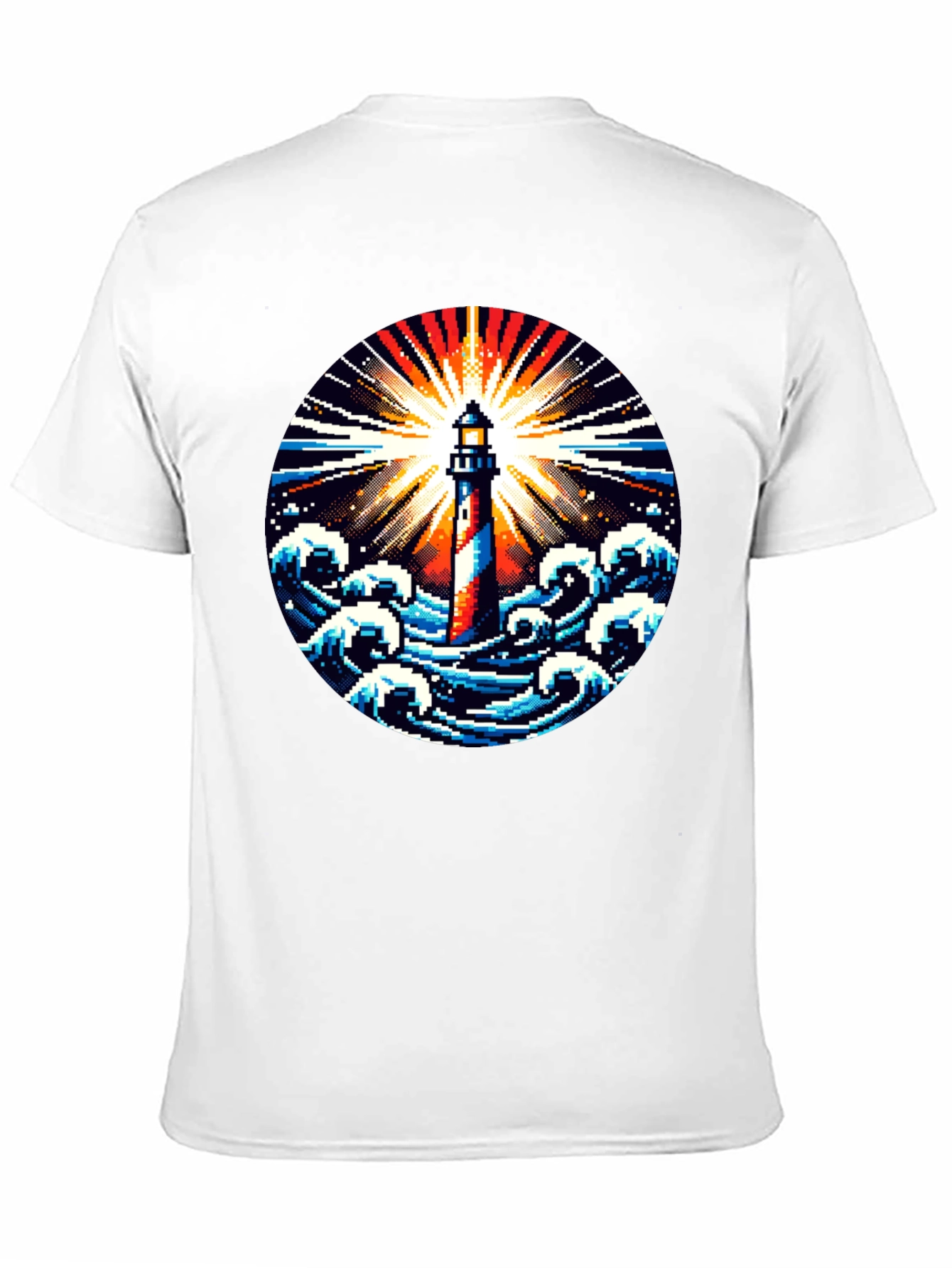 Pixel Lighthouse Graphic Tee - Black