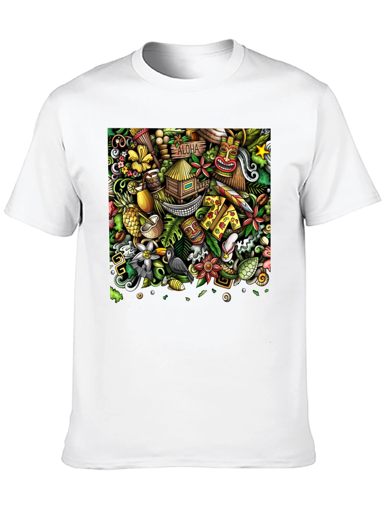 Aloha Vibes Graphic Tee - Tropical Paradise Design