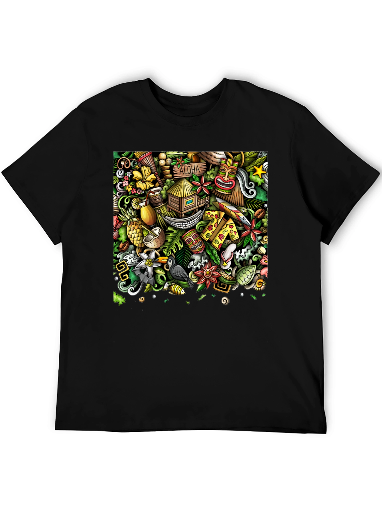 Aloha Vibes Graphic Tee - Tropical Paradise Design