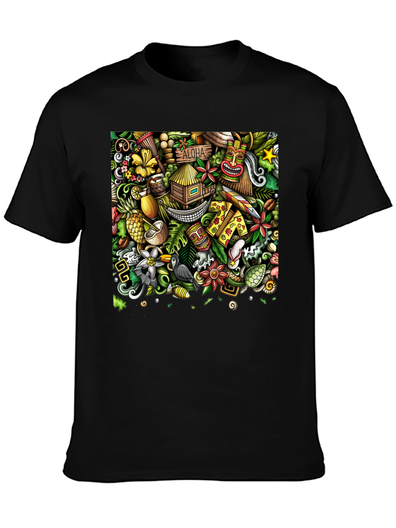 Aloha Vibes Graphic Tee - Tropical Paradise Design