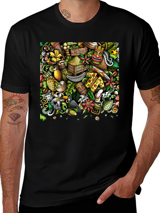Aloha Vibes Graphic Tee - Tropical Paradise Design