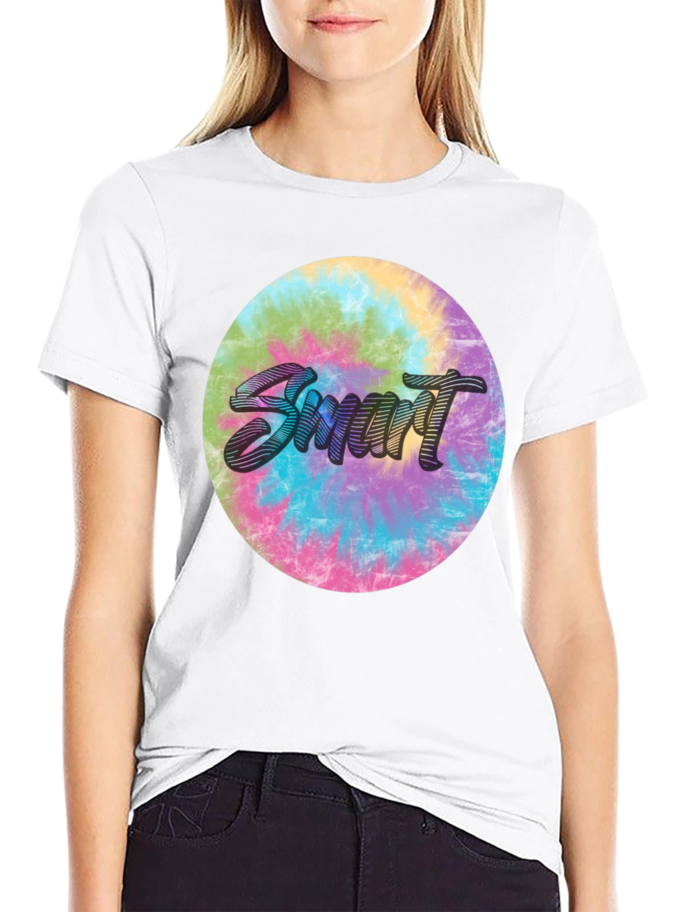 Smart Tie-Dye Graphic Tee - Stylish & Unique