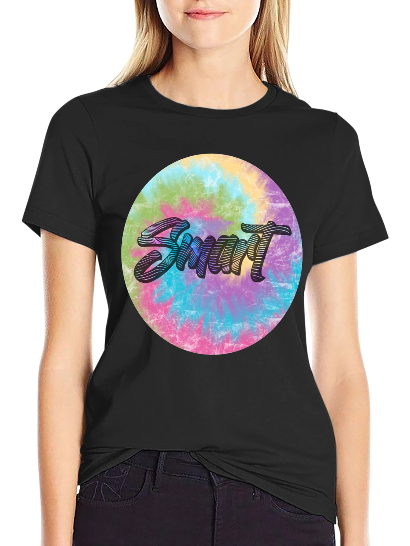 Smart Tie-Dye Graphic Tee - Stylish & Unique