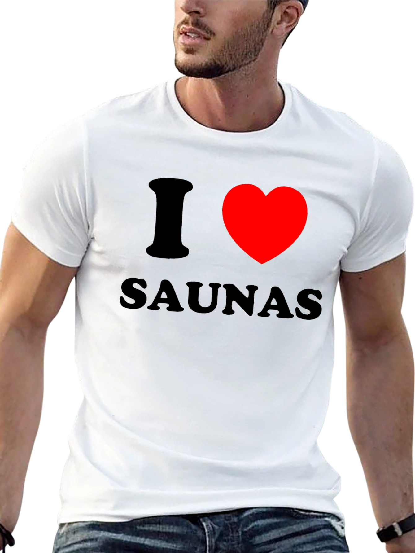 I Heart Saunas Black T-Shirt