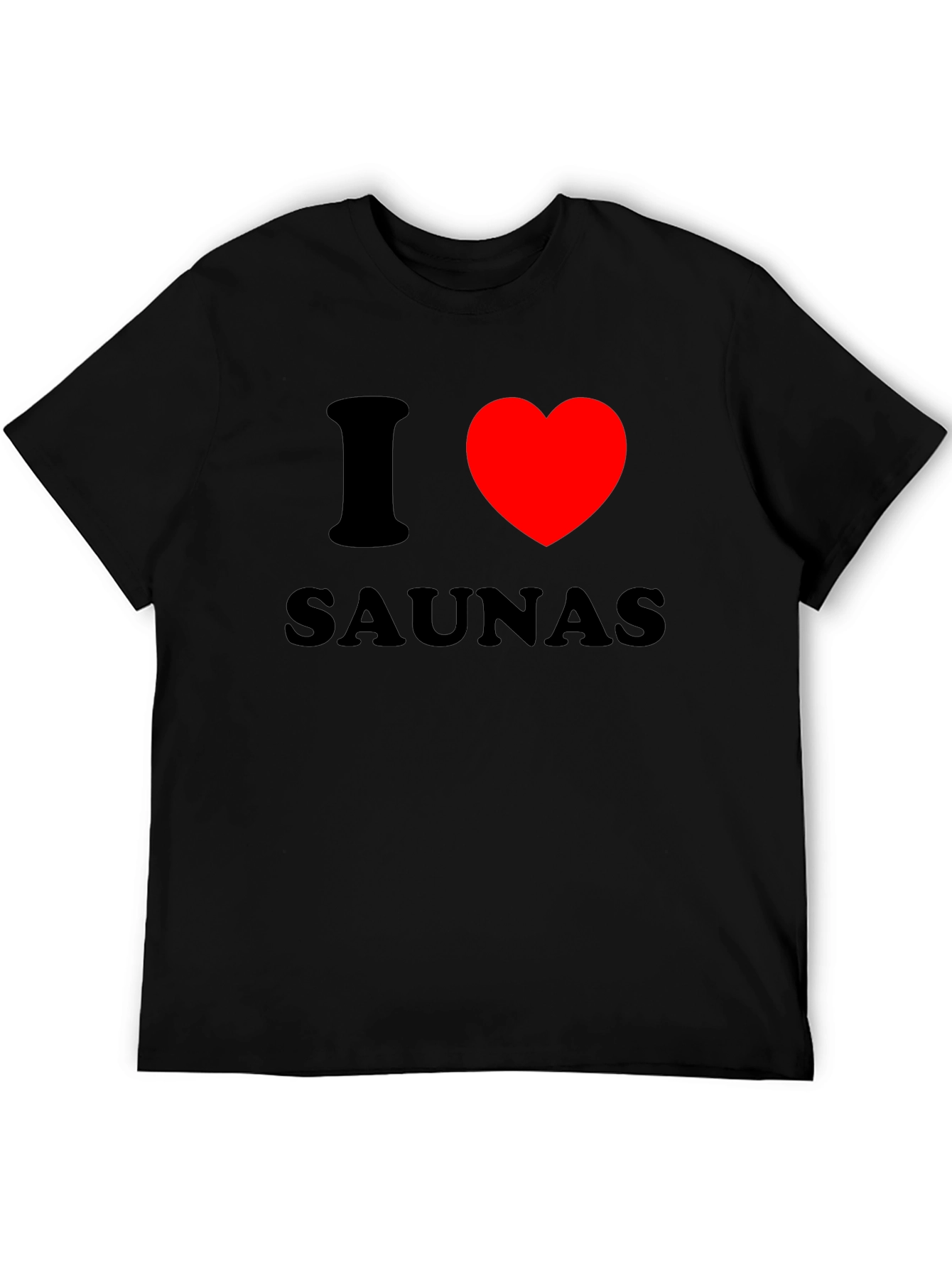 I Heart Saunas Black T-Shirt