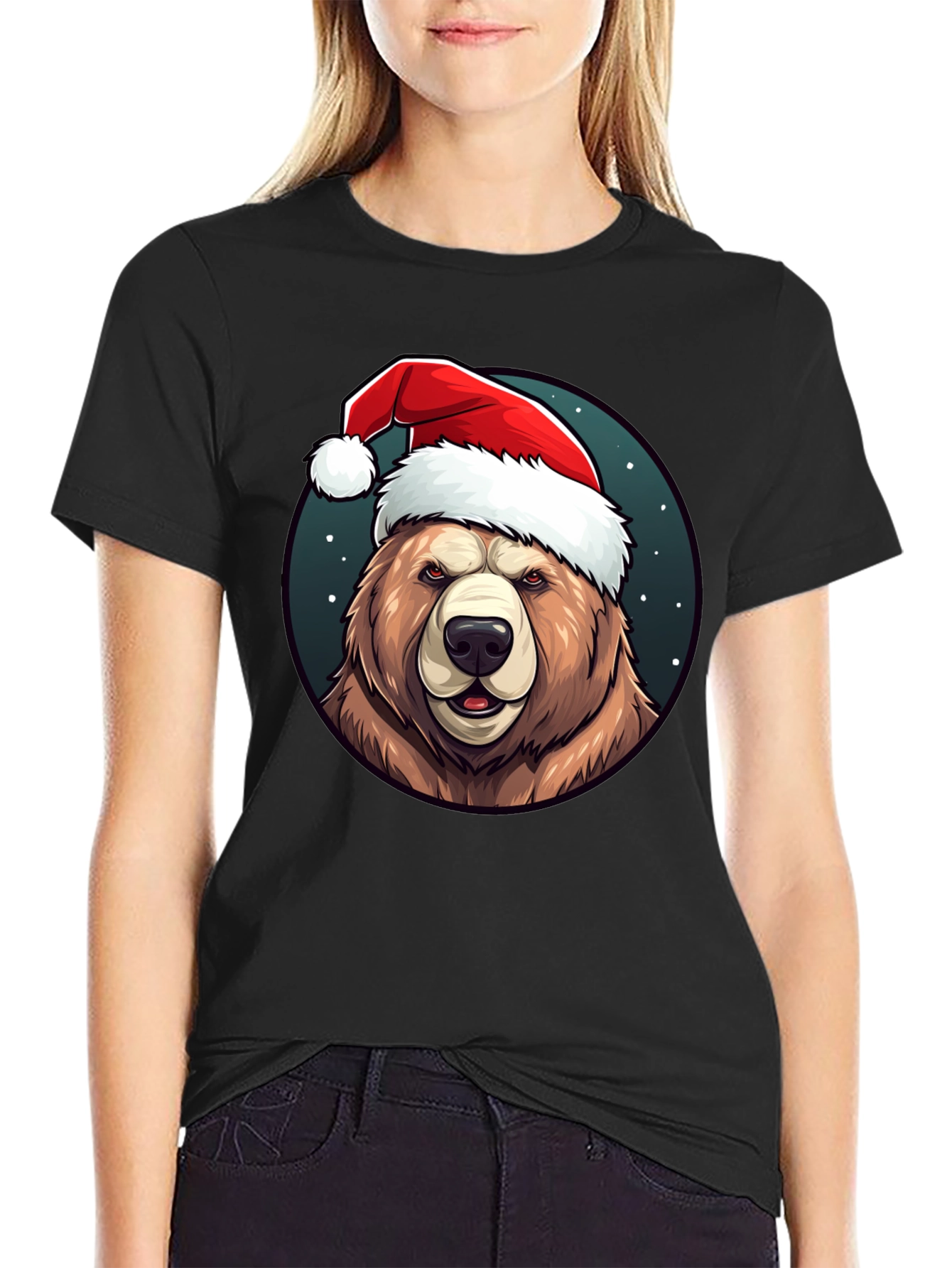 Festive Bear Graphic Tee - Holiday Edition