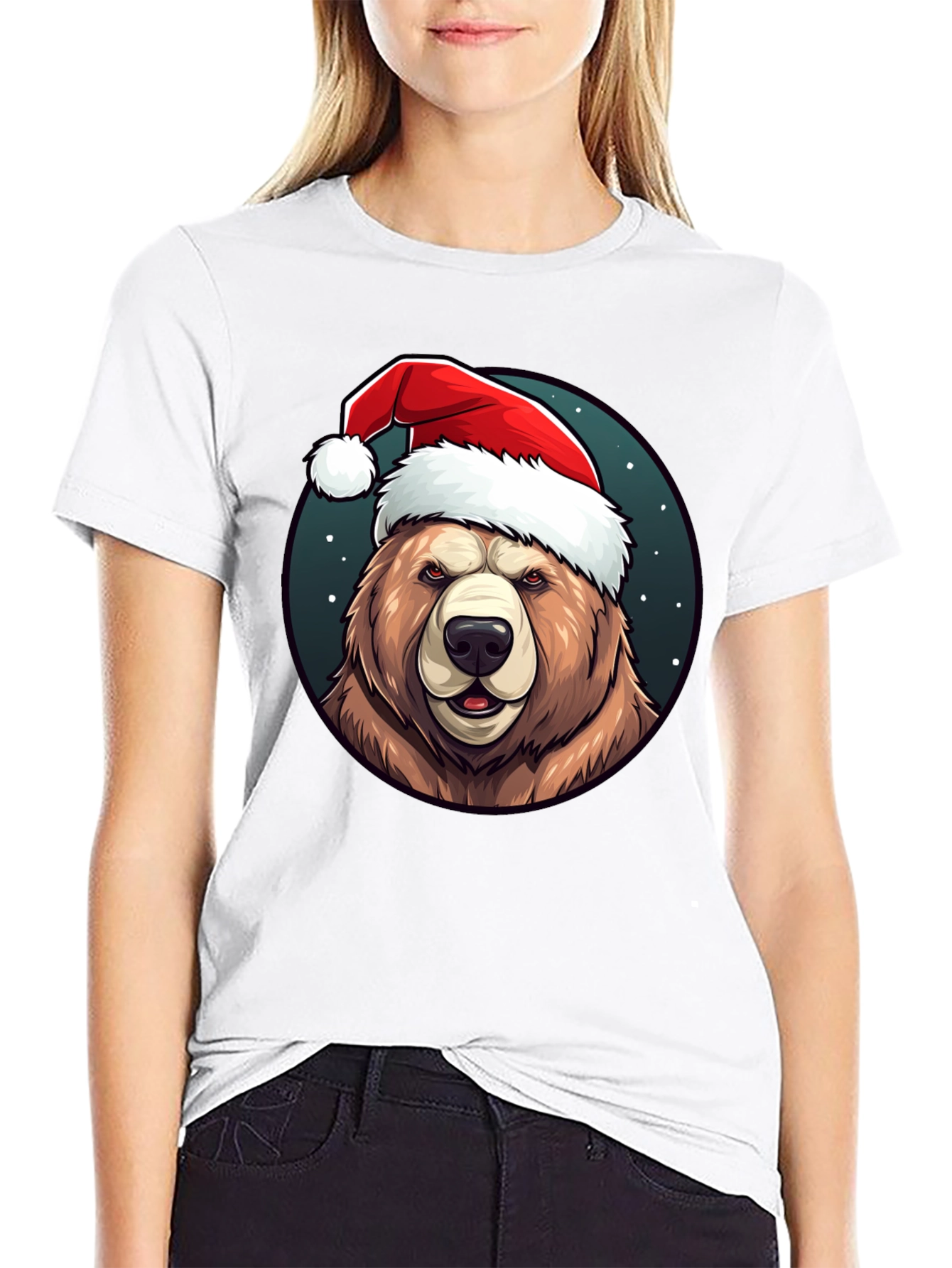 Festive Bear Graphic Tee - Holiday Edition