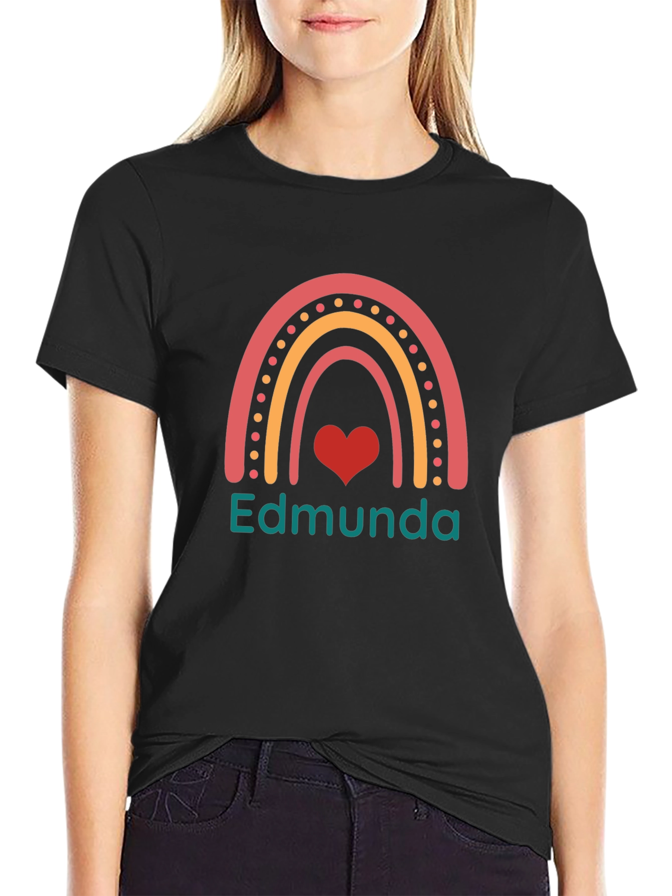 Edmunda Rainbow Heart Graphic Tee