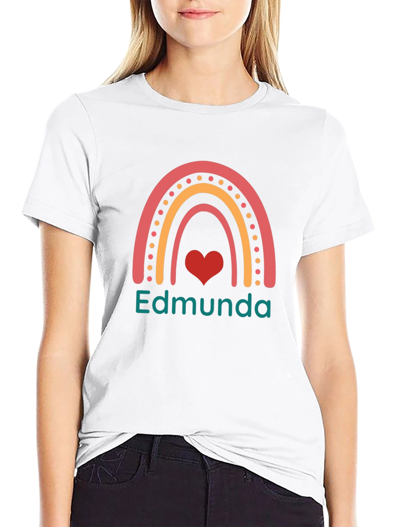 Edmunda Rainbow Heart Graphic Tee