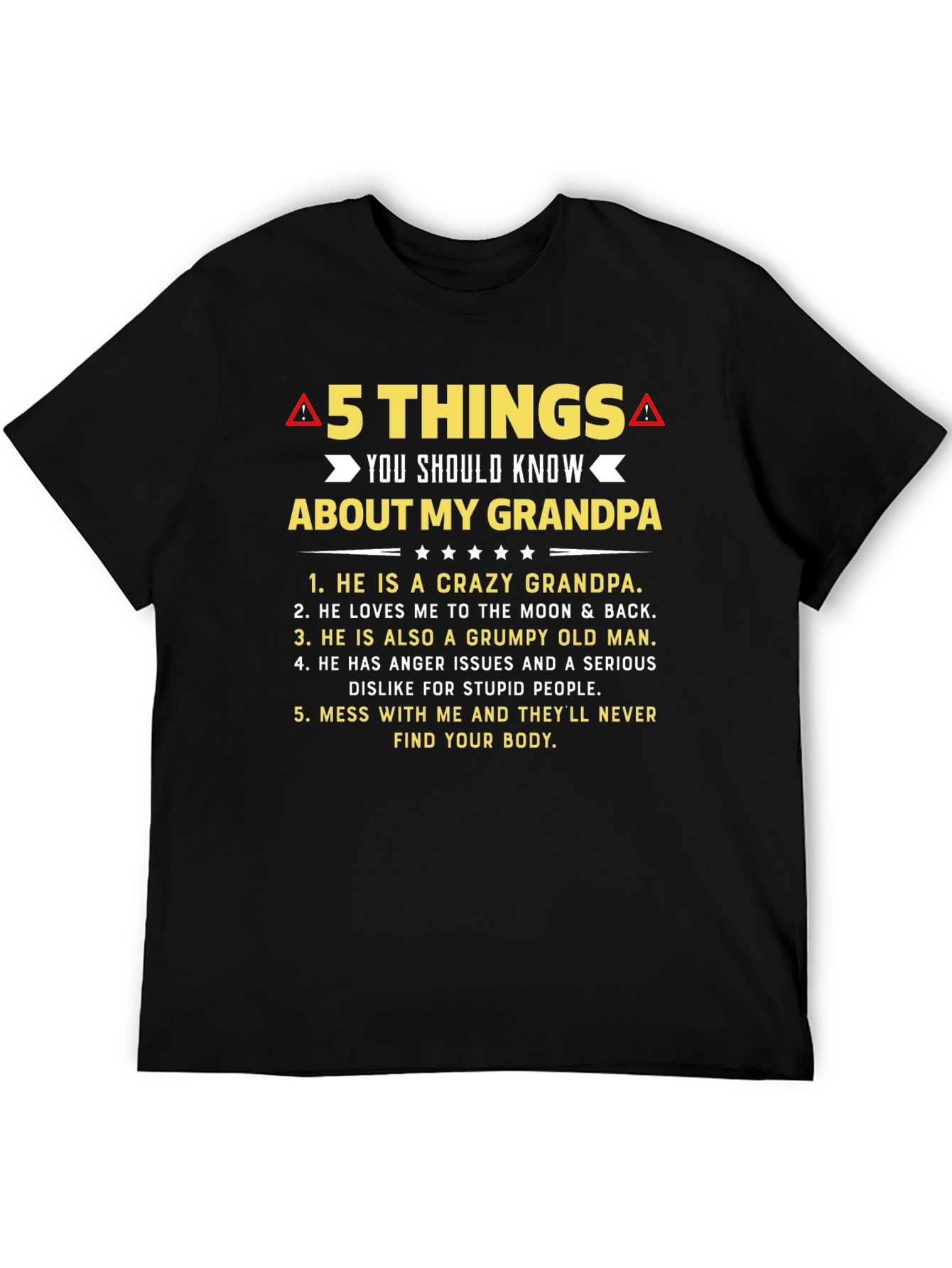 5 Things You Should Know About My Grandpa T-Shirt