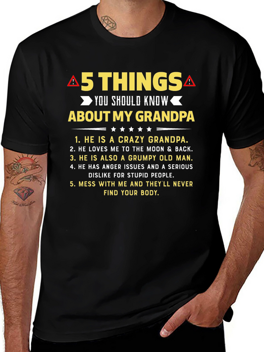 5 Things You Should Know About My Grandpa T-Shirt