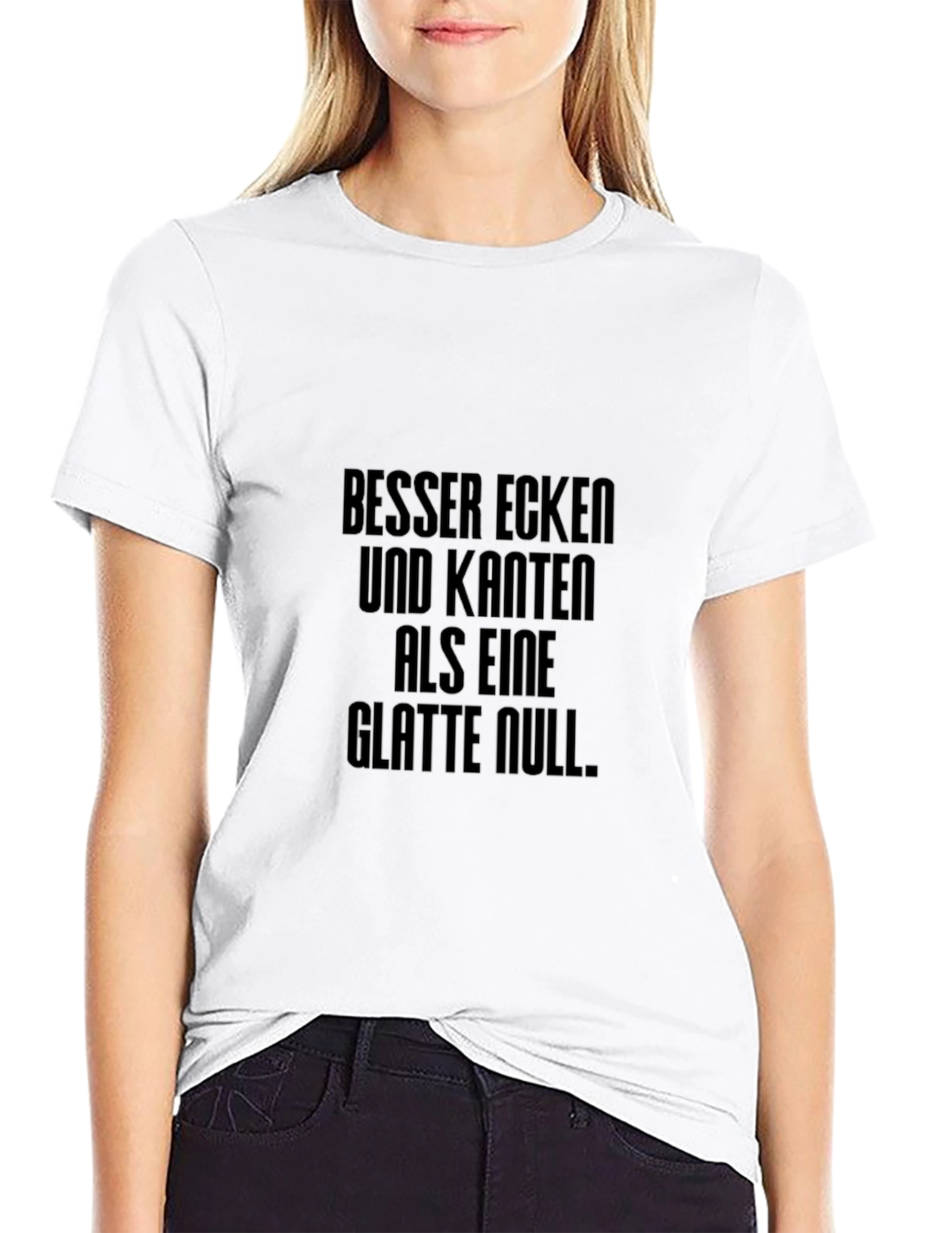 Edgy Black T-Shirt with German Slogan