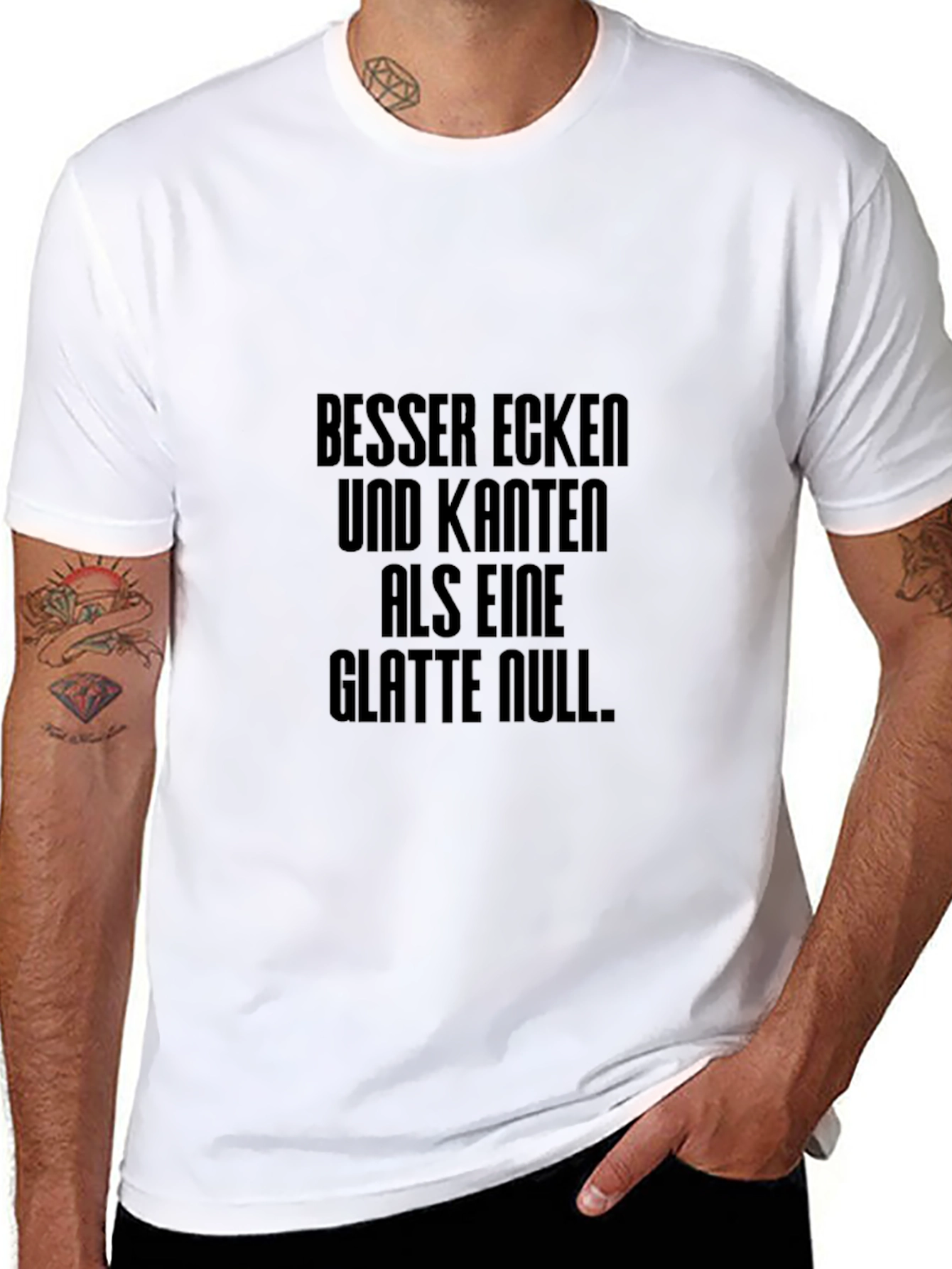Edgy Black T-Shirt with German Slogan