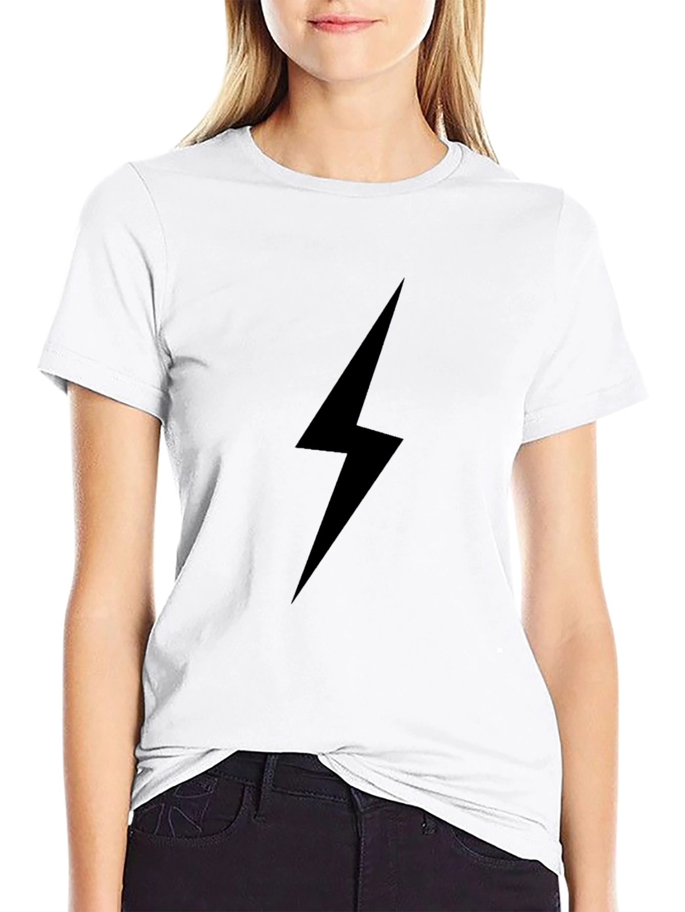 Black Lightning Bolt T-Shirt - Stylish Casual Wear