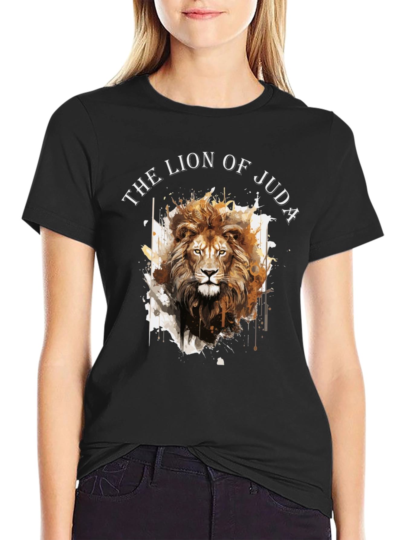 Lion of Judah Graphic Tee - Black Cotton Blend