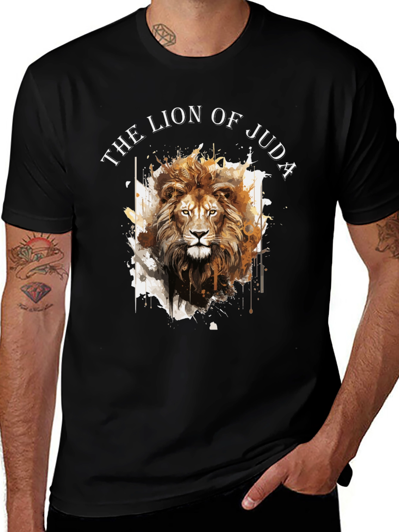 Lion of Judah Graphic Tee - Black Cotton Blend
