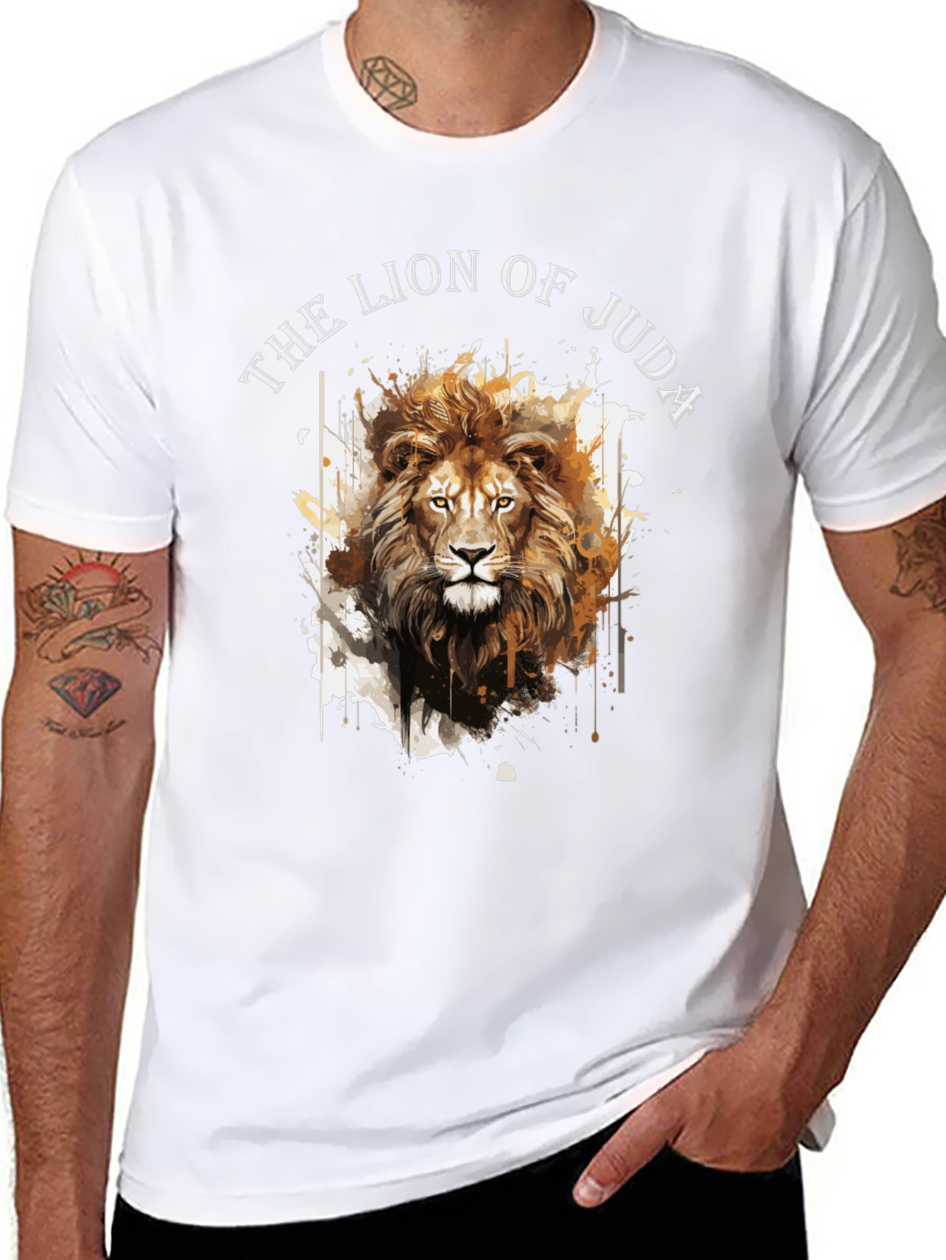 Lion of Judah Graphic Tee - Black Cotton Blend