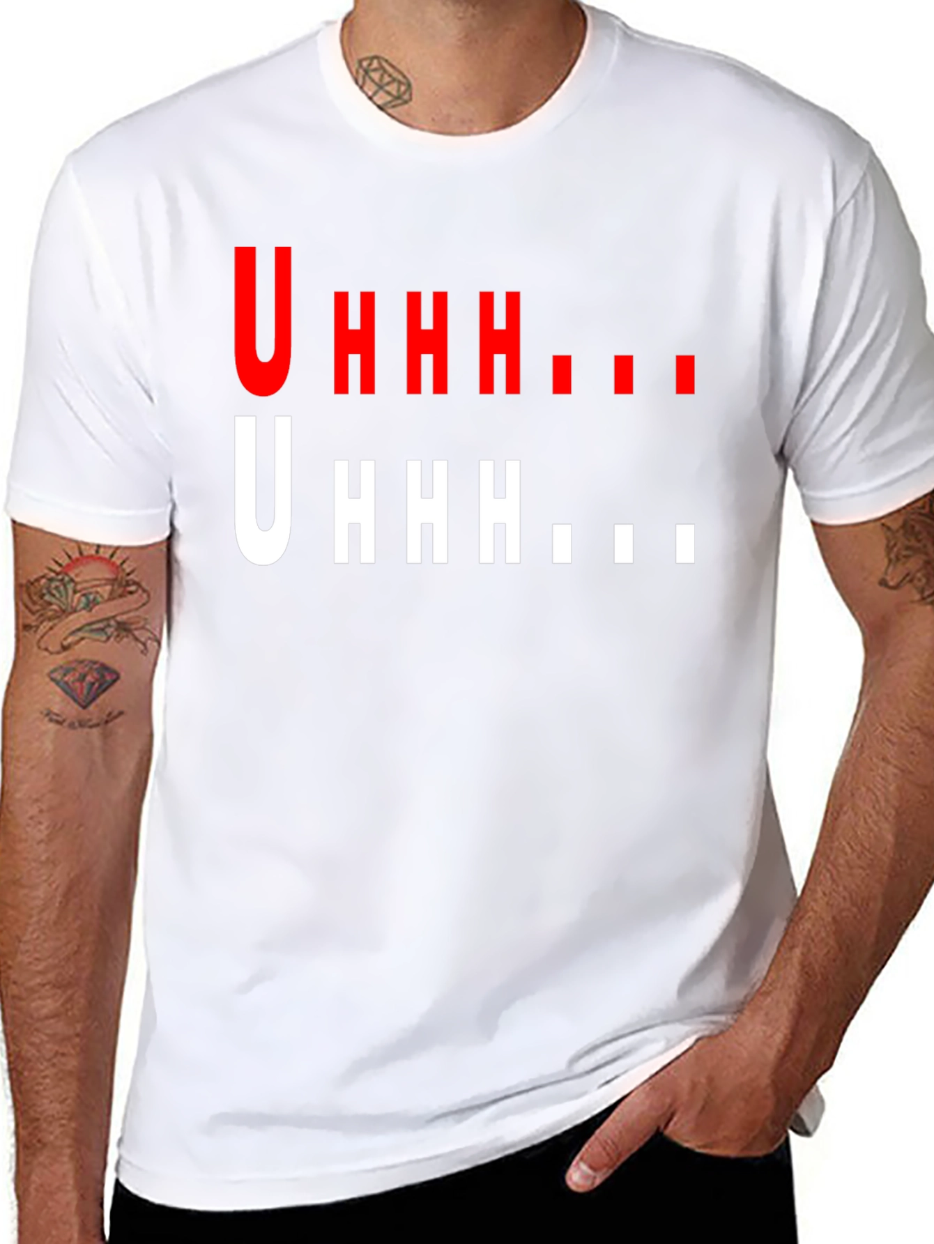 Uhhh Graphic T-Shirt - Funny Casual Tee