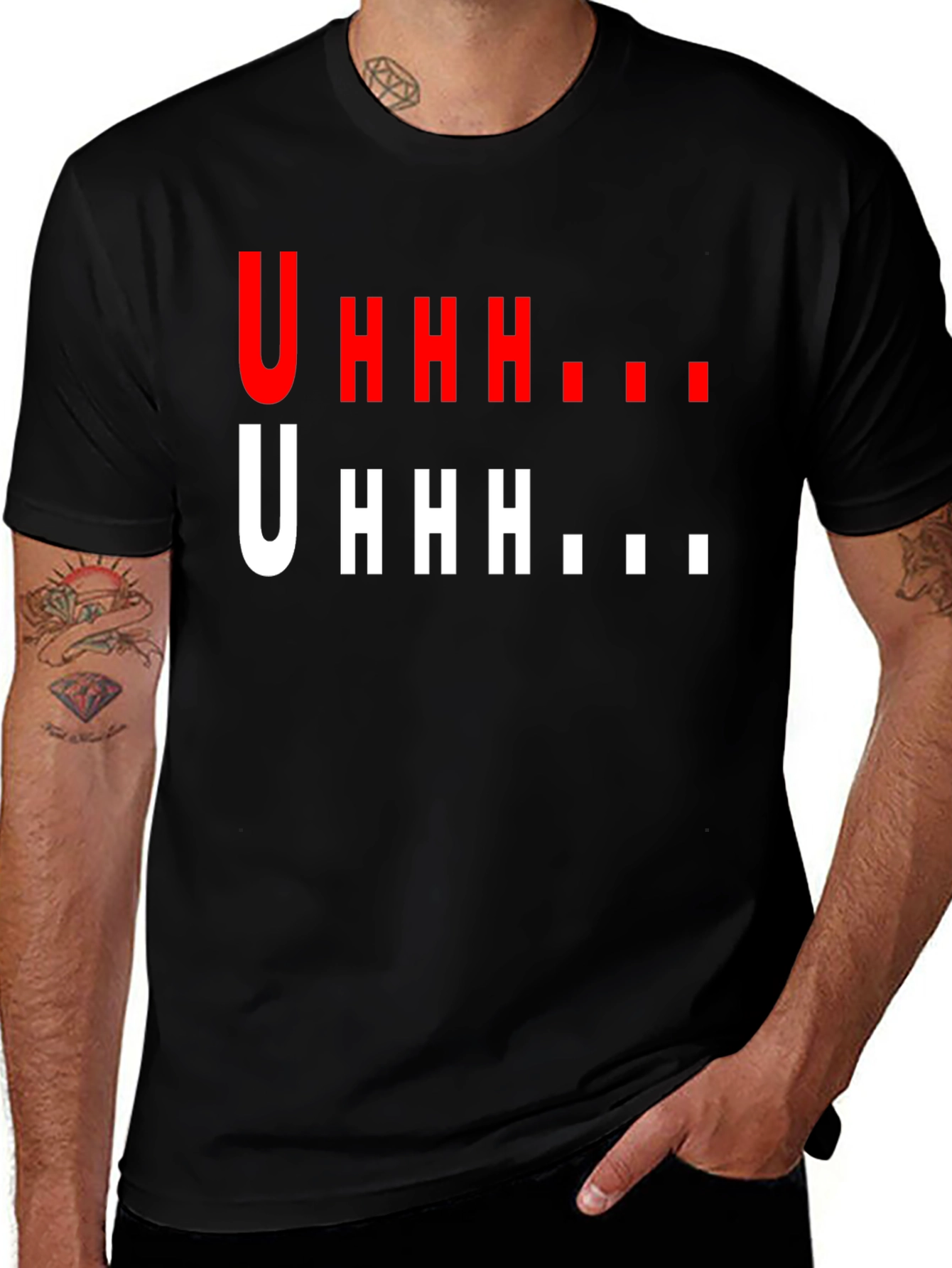 Uhhh Graphic T-Shirt - Funny Casual Tee