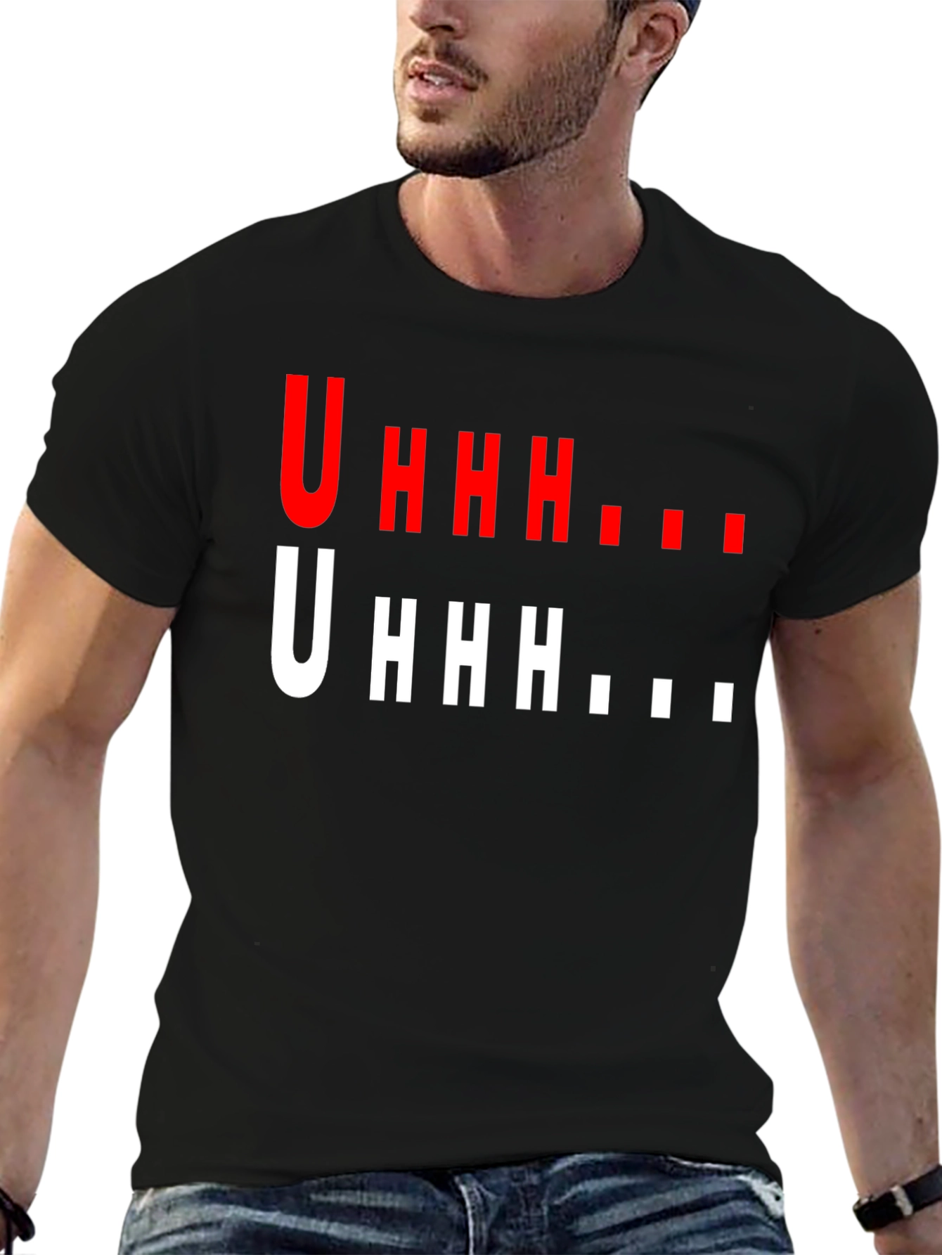 Uhhh Graphic T-Shirt - Funny Casual Tee