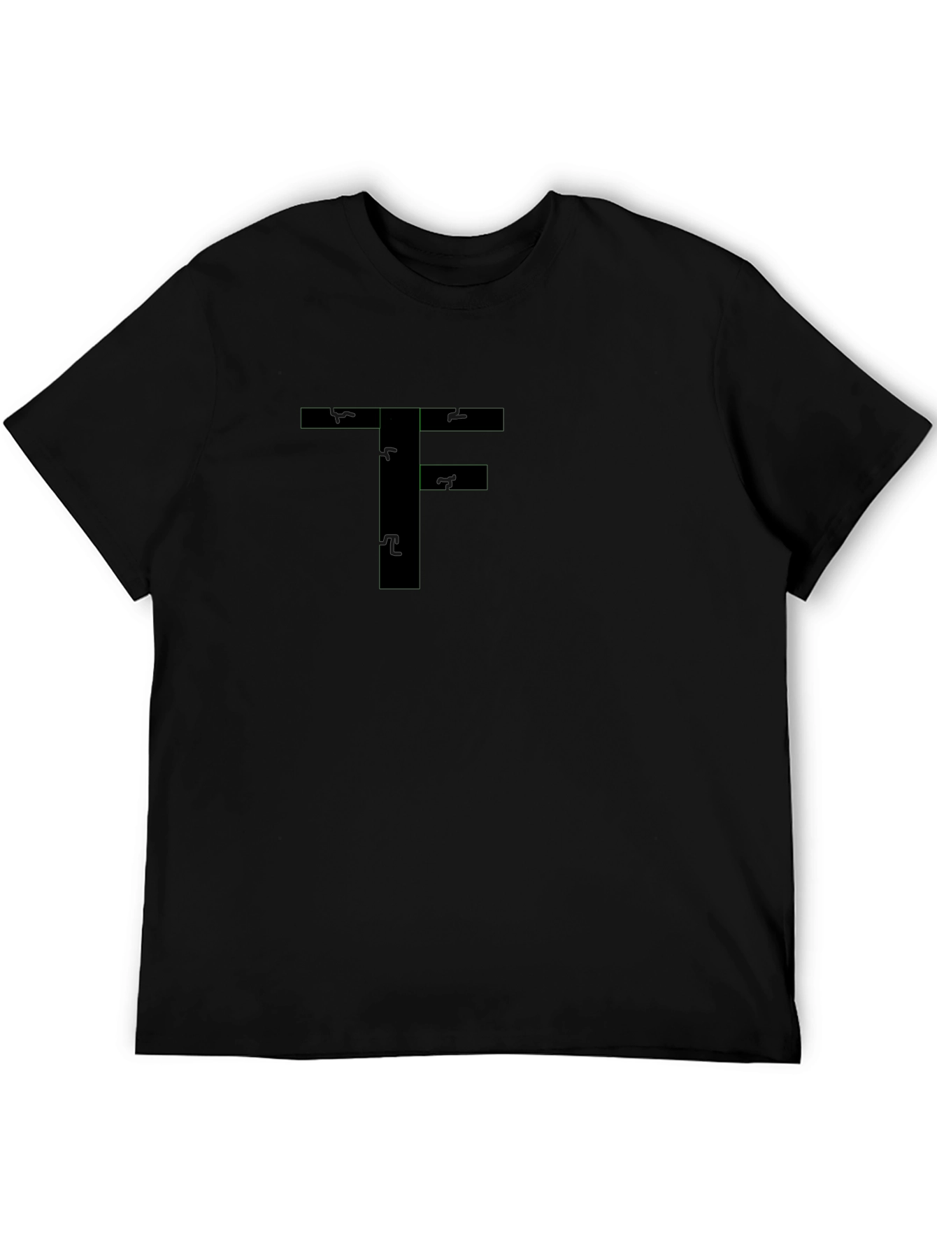 Abstract T-Shirt with Letter F Design