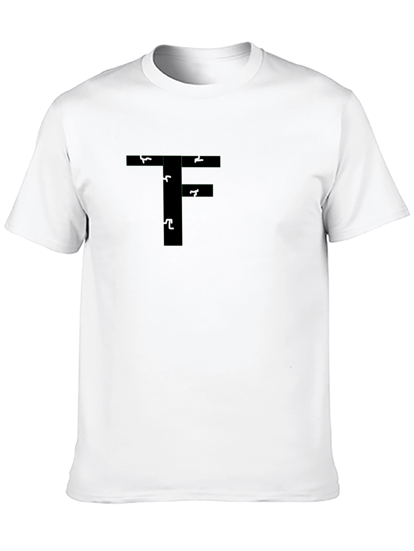 Abstract T-Shirt with Letter F Design