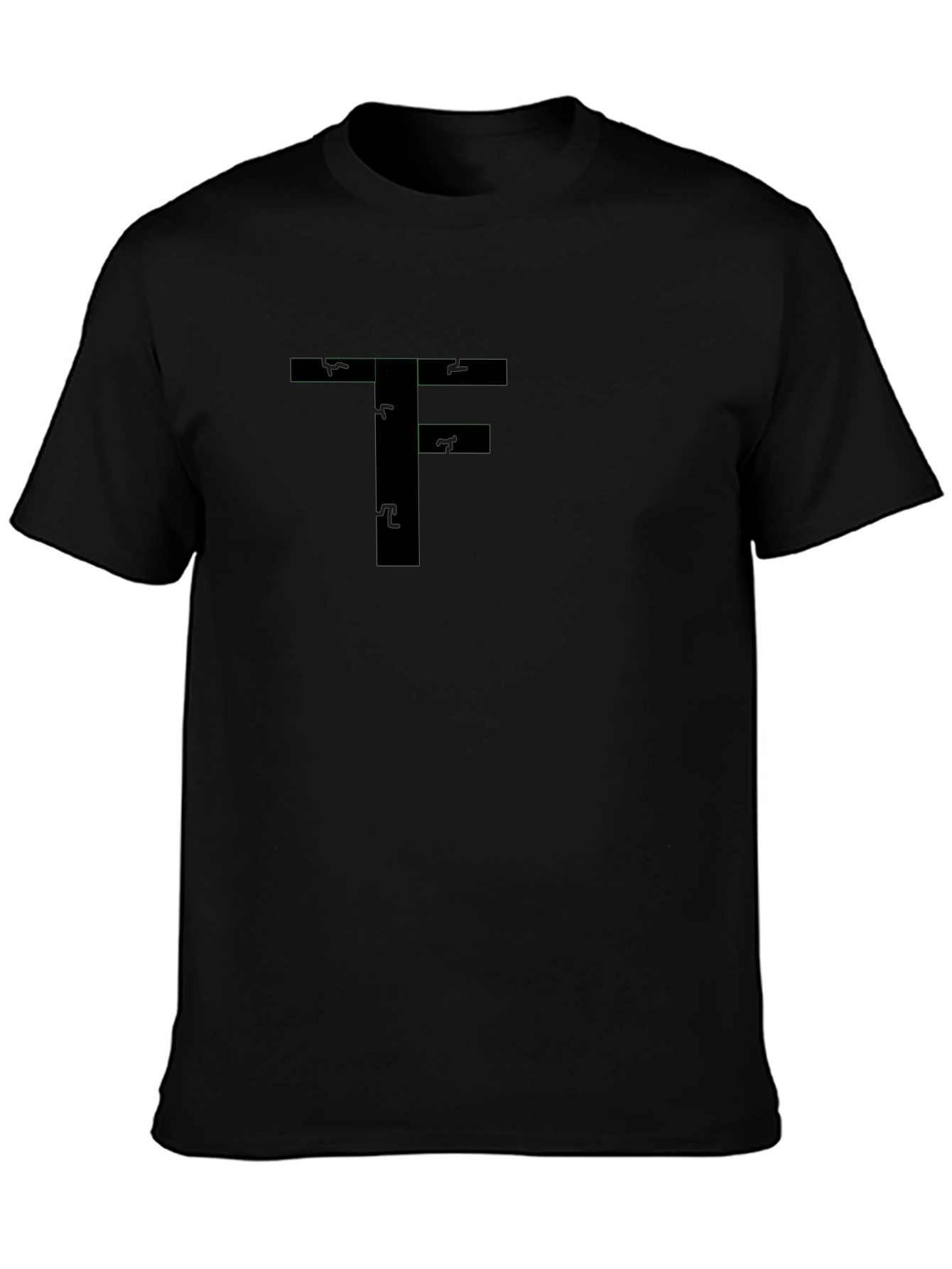 Abstract T-Shirt with Letter F Design