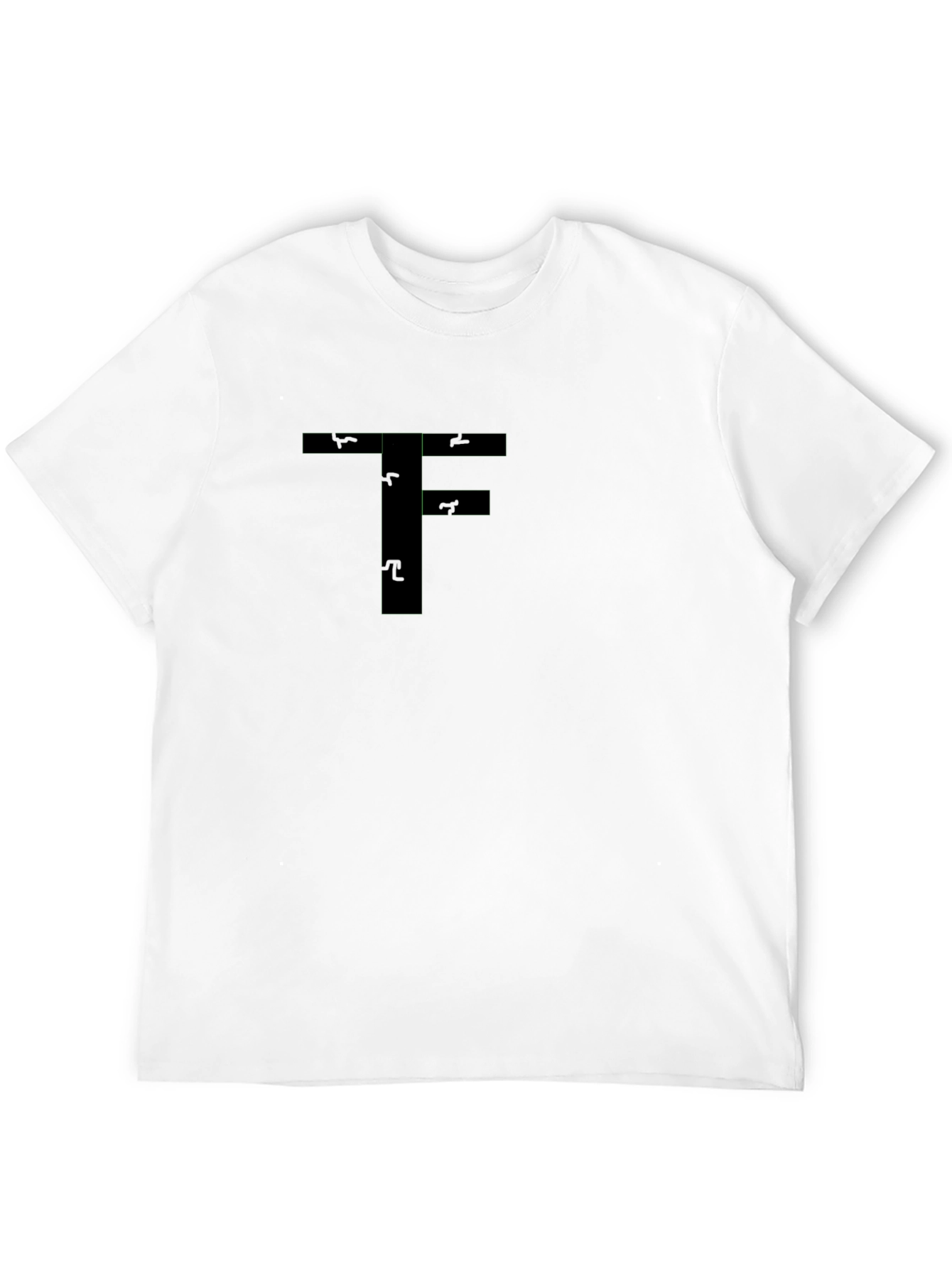 Abstract T-Shirt with Letter F Design