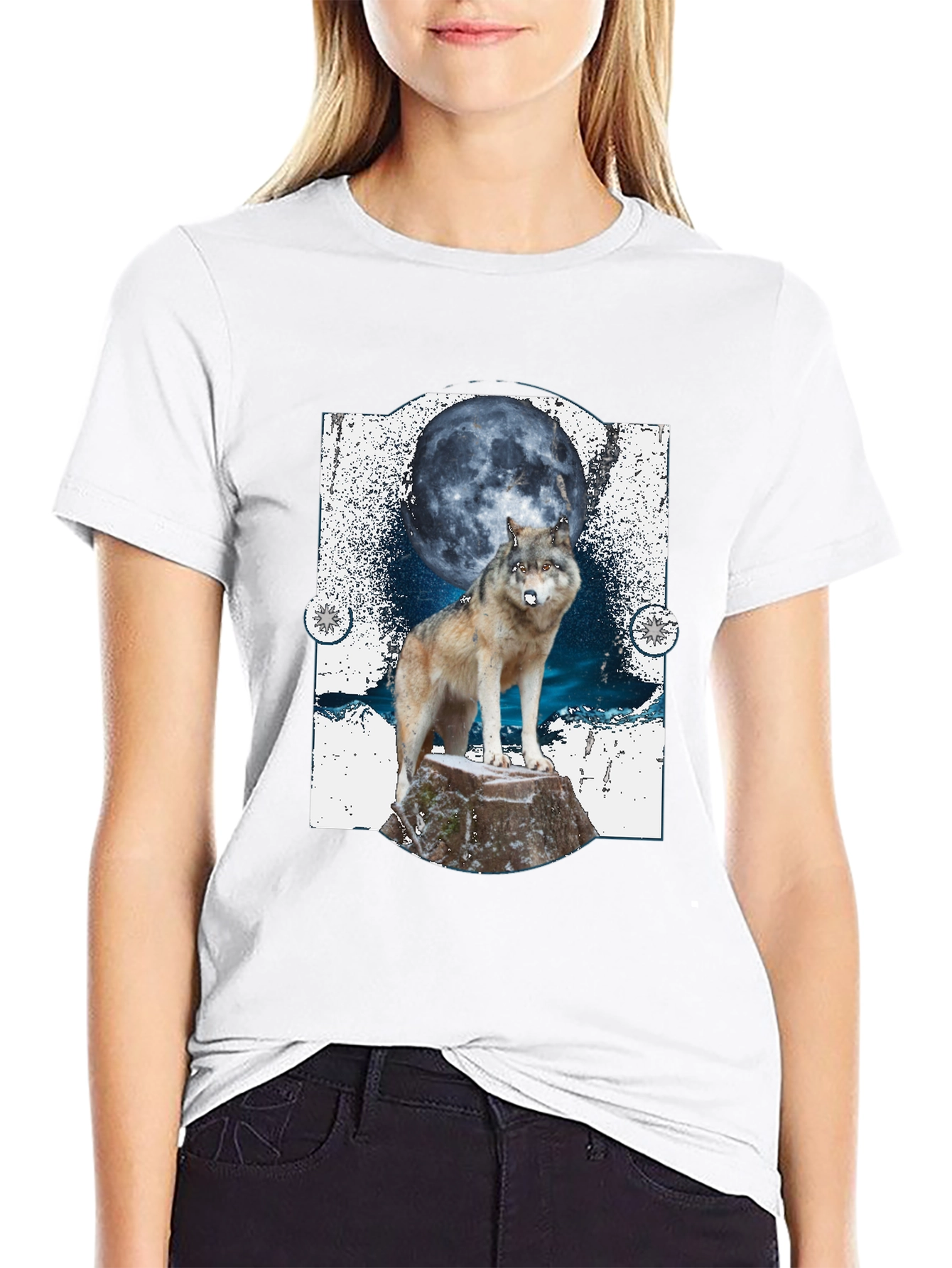 Wolf Moon Graphic Tee - Wildlife T-Shirt