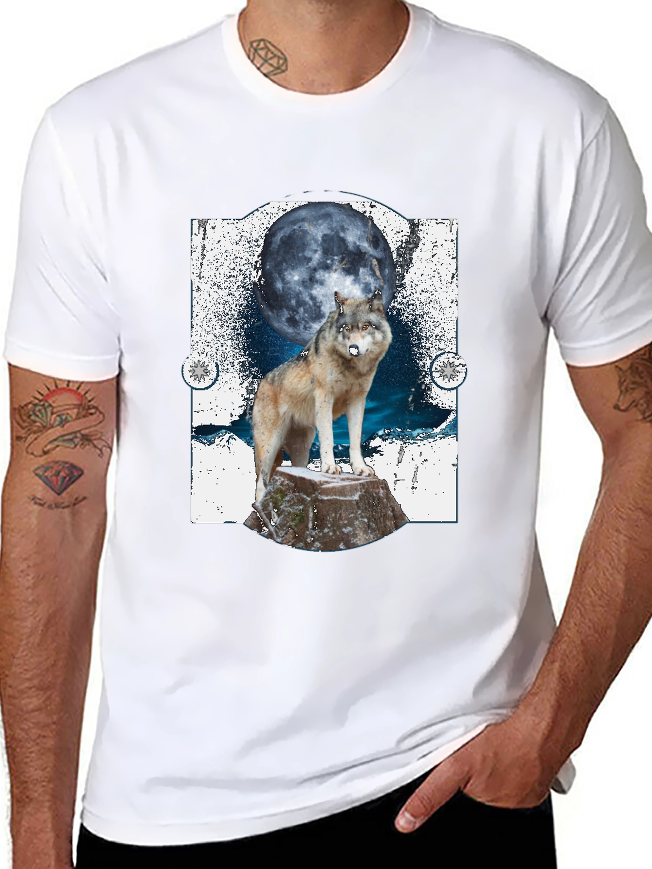 Wolf Moon Graphic Tee - Wildlife T-Shirt